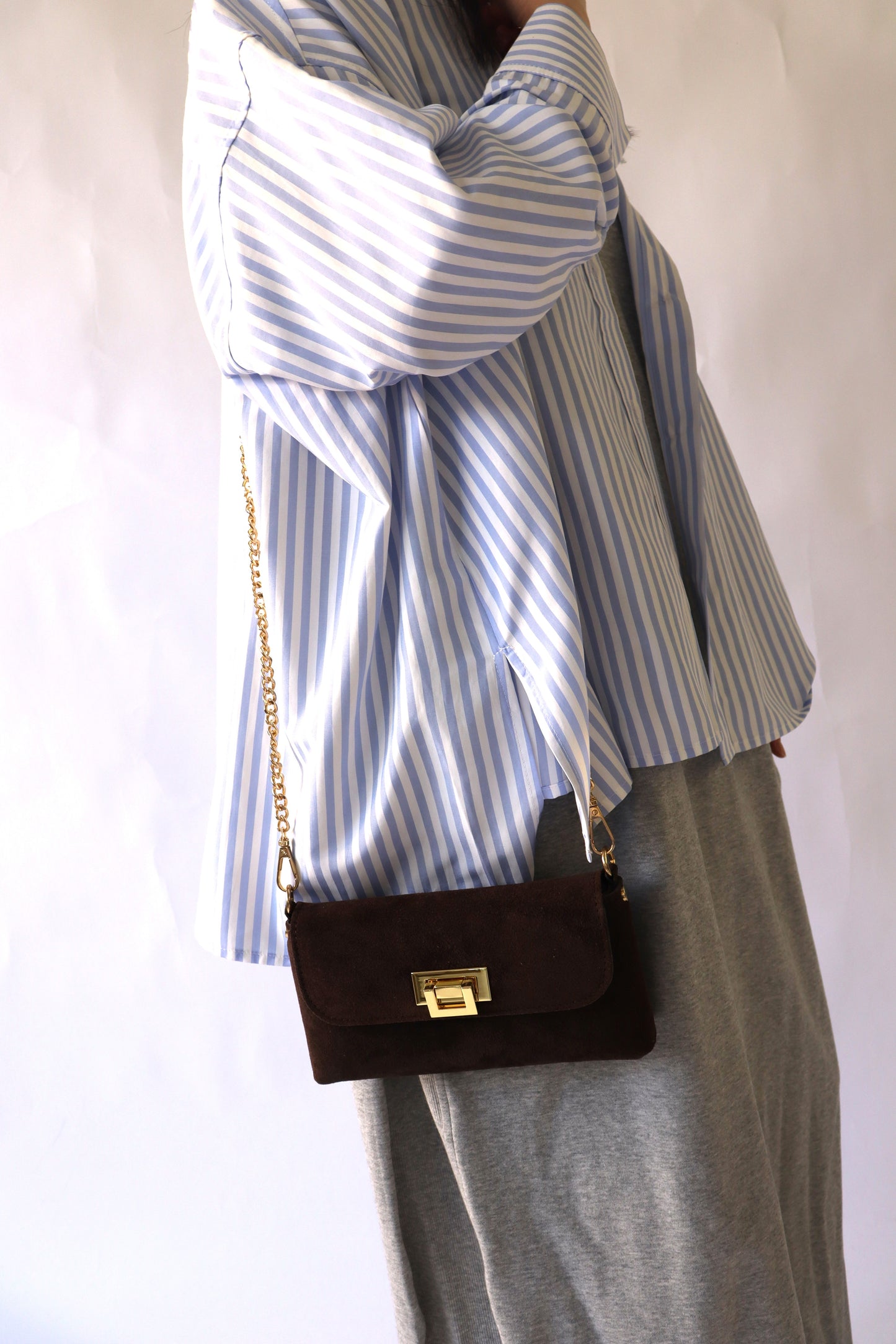 【MILLELA  FIRENZE】スエードチェーンミニバッグ