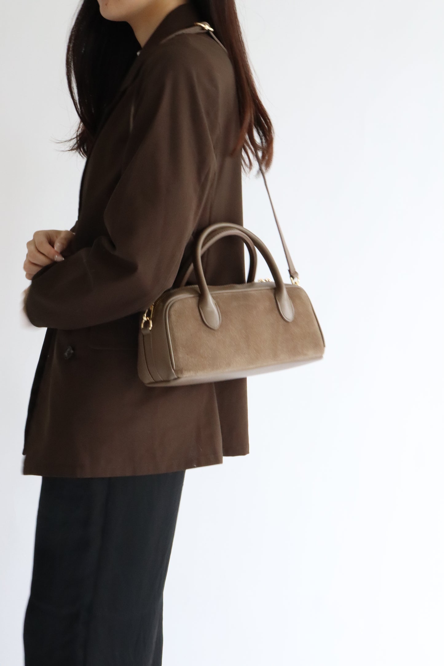 【MILLELA  FIRENZE】スエードボストンバッグ