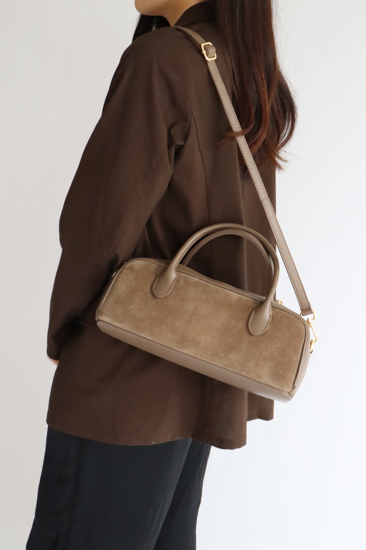 【MILLELA  FIRENZE】スエードボストンバッグ