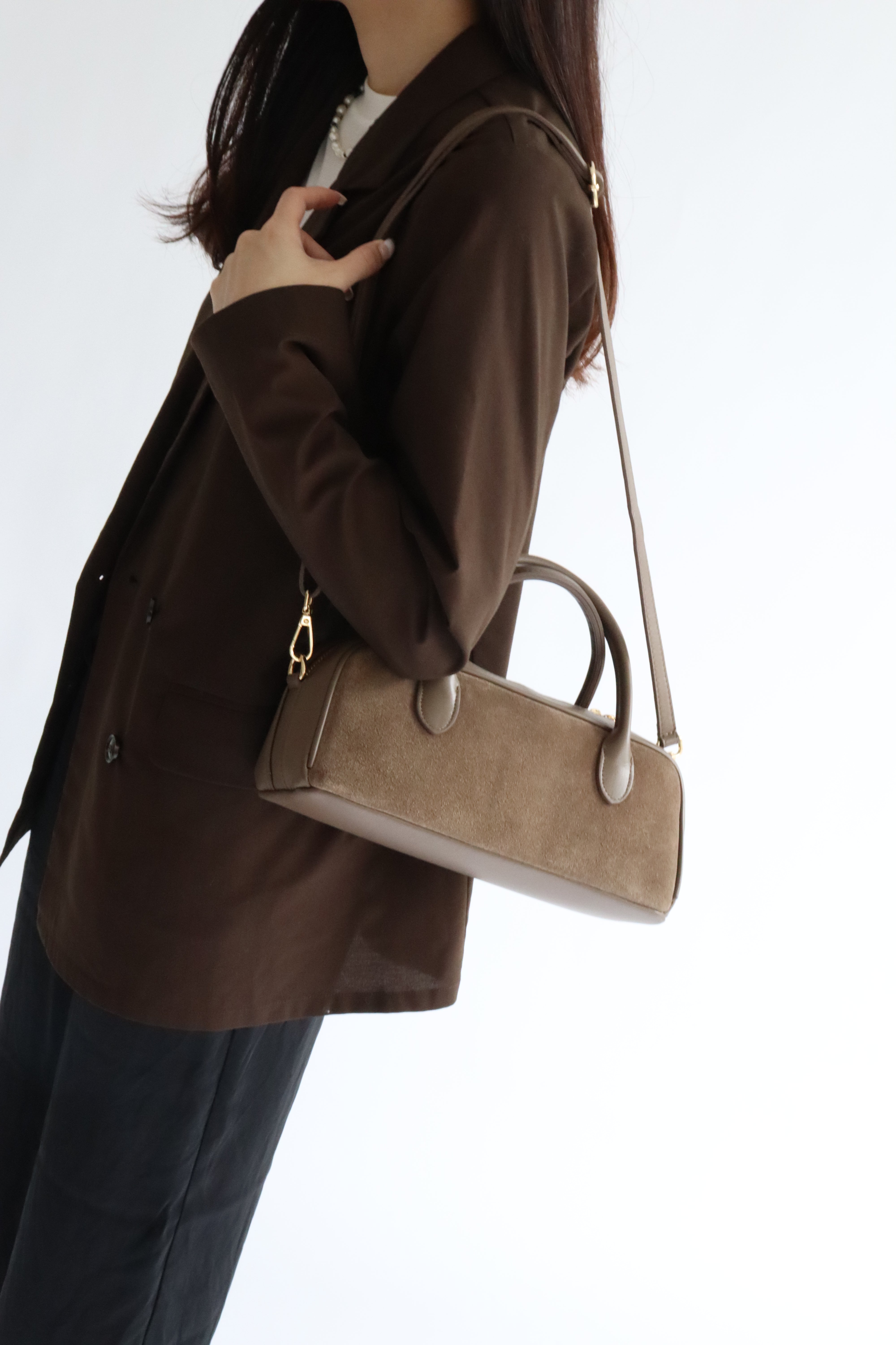 MILLELA FIRENZE ミレッラフィレンツェ スエードボストンバッグ