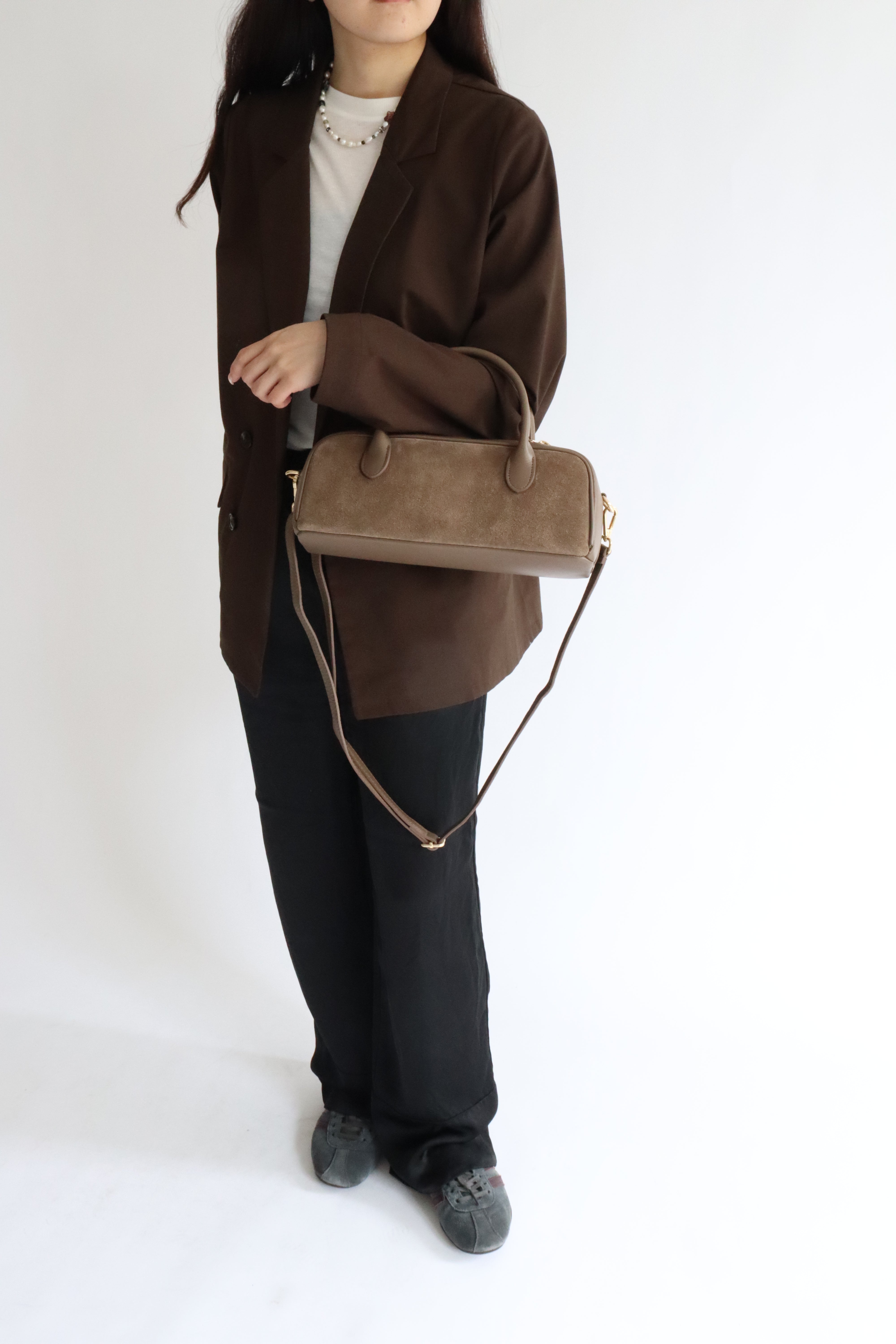 MILLELA FIRENZE ミレッラフィレンツェ スエードボストンバッグ