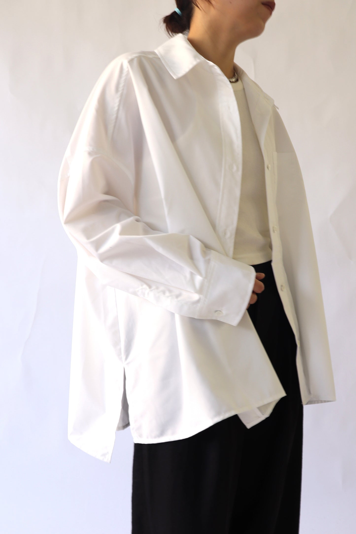 【ACUTA】 ブロードポンチョ風シャツ