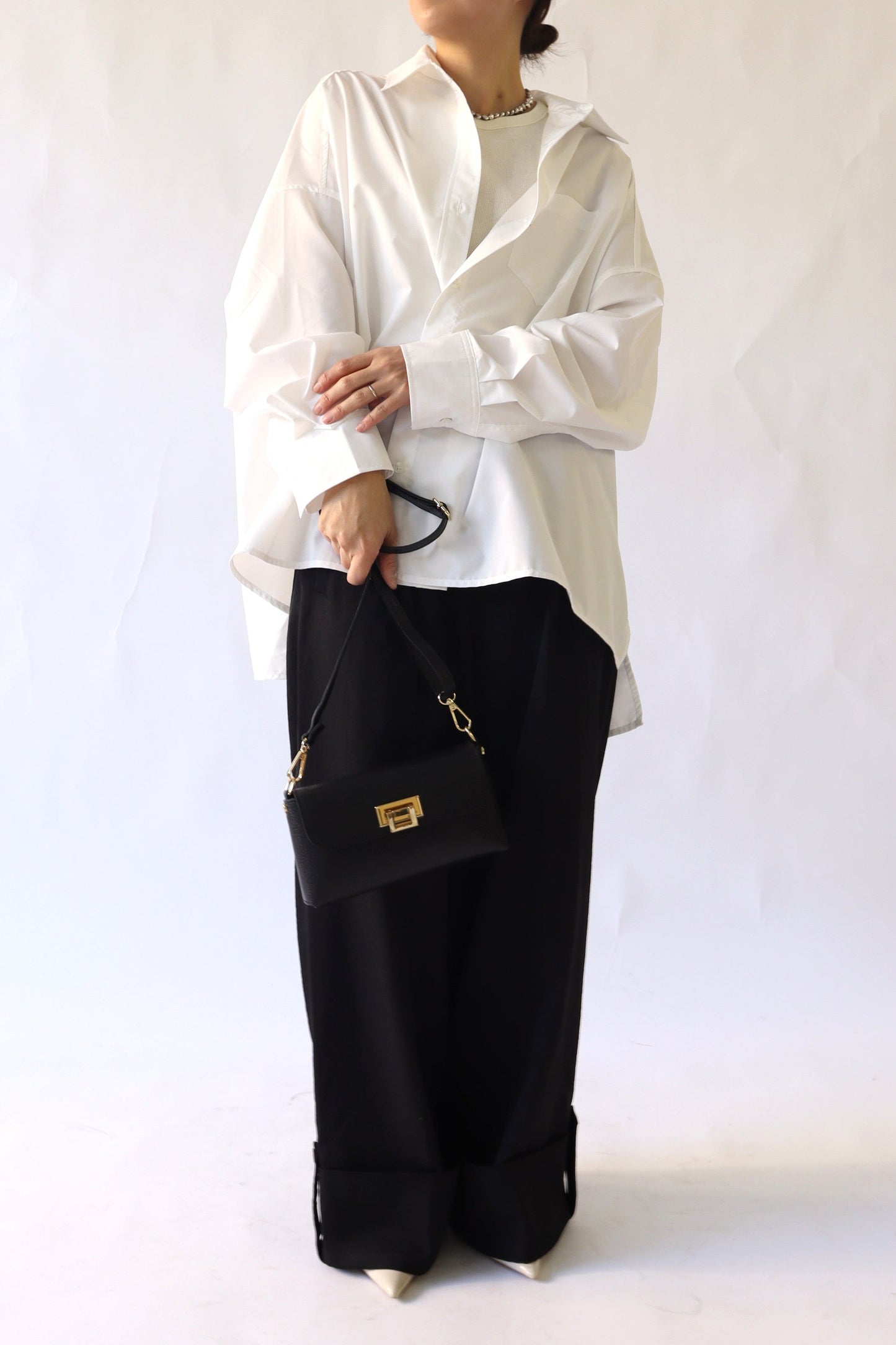 【ACUTA】 ブロードポンチョ風シャツ