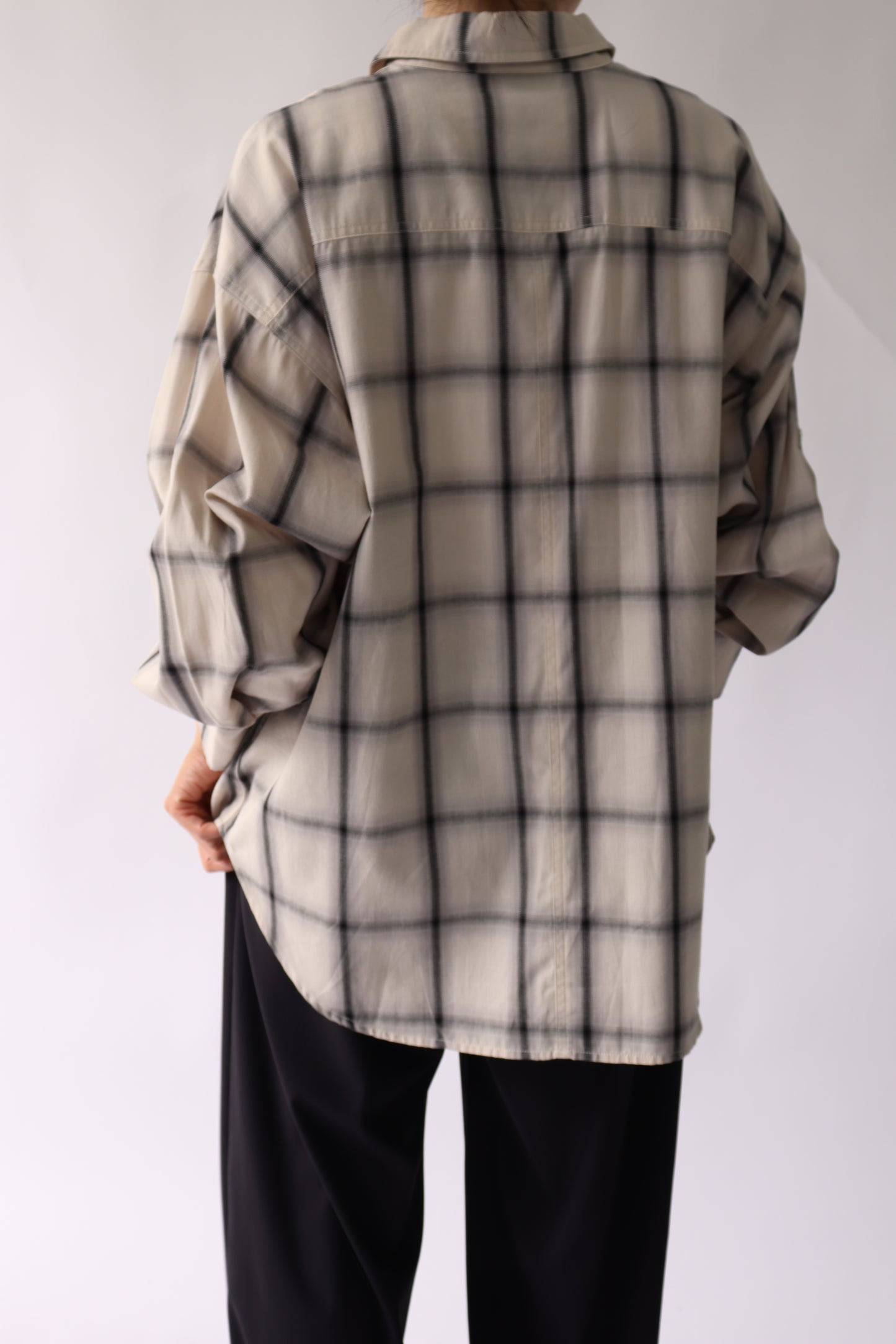【ACUTA】オンブレーチェックオーバーシャツ