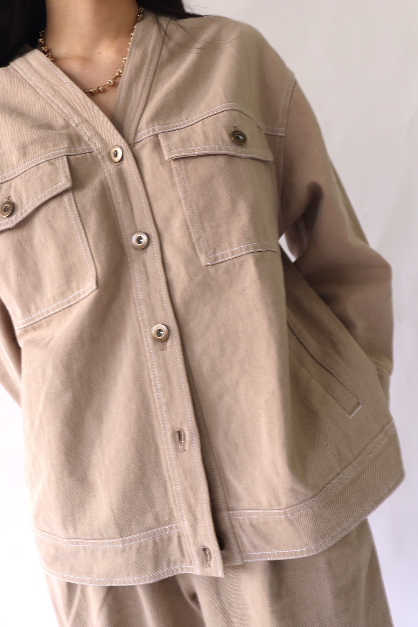 【ACUTA】【PRE ORDER】リネンブレンドカラーレスカバーオール