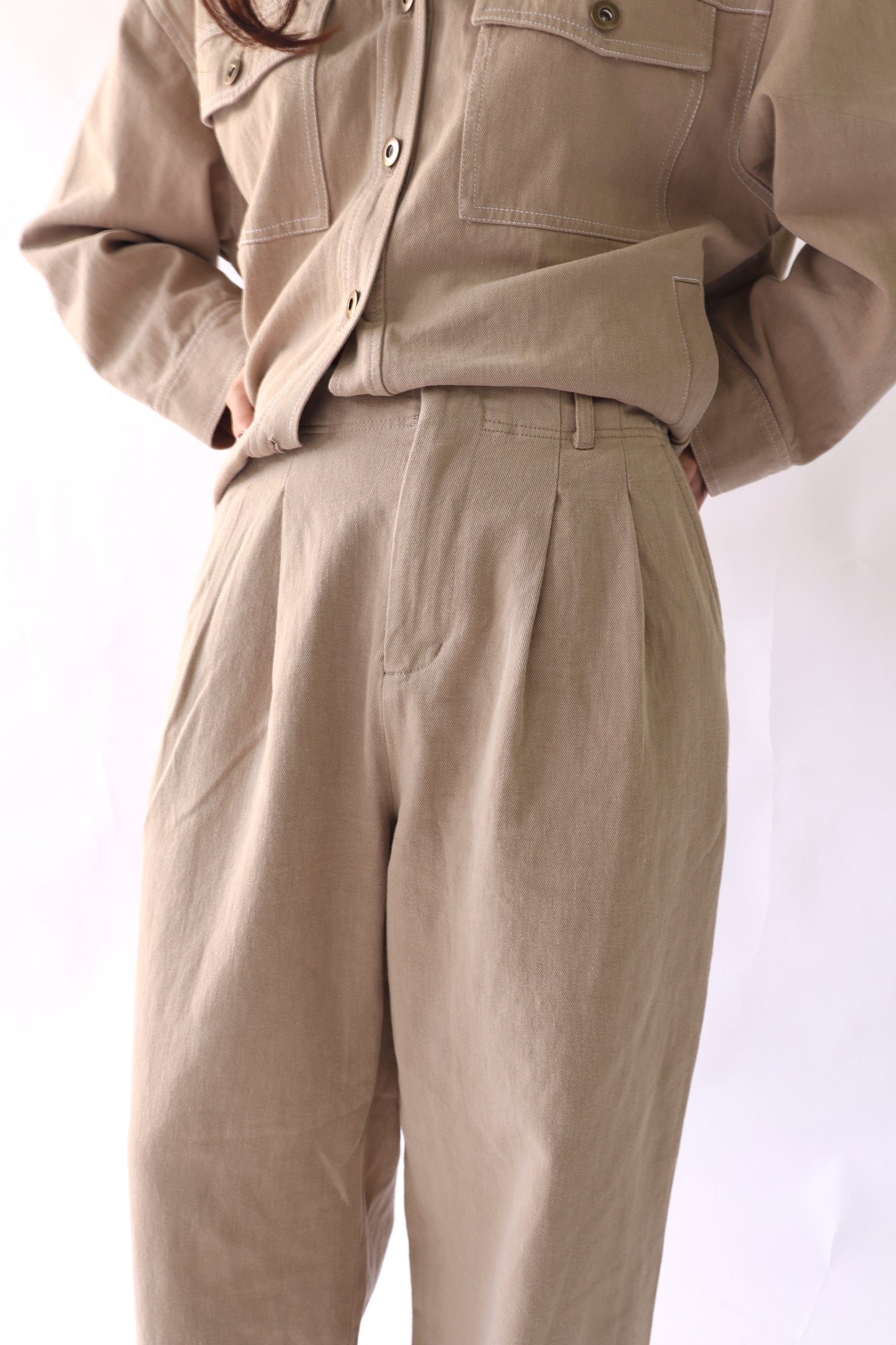 【ACUTA】【PRE ORDER】リネンブレンドスラックスパンツ