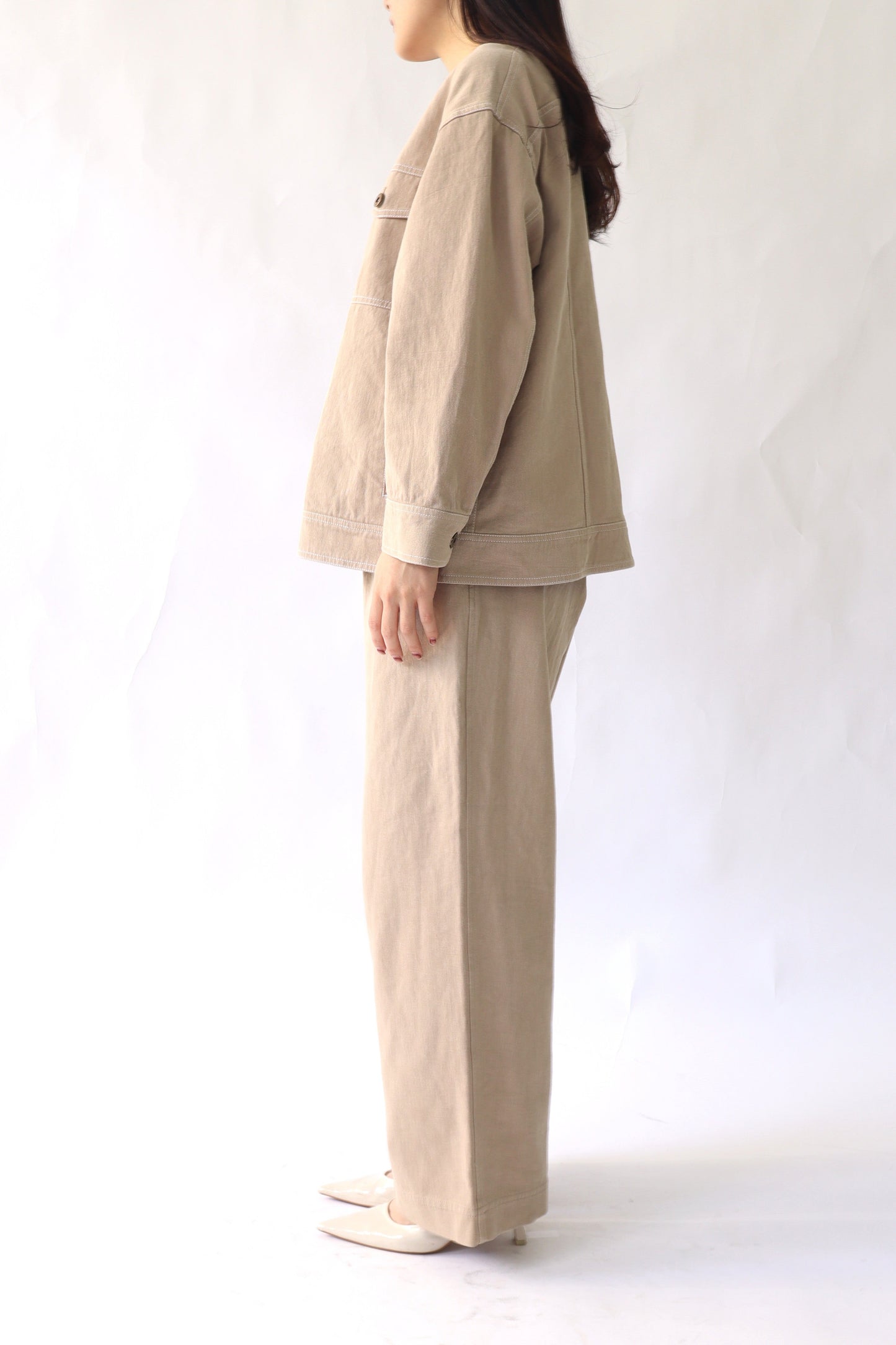 【ACUTA】【PRE ORDER】リネンブレンドスラックスパンツ