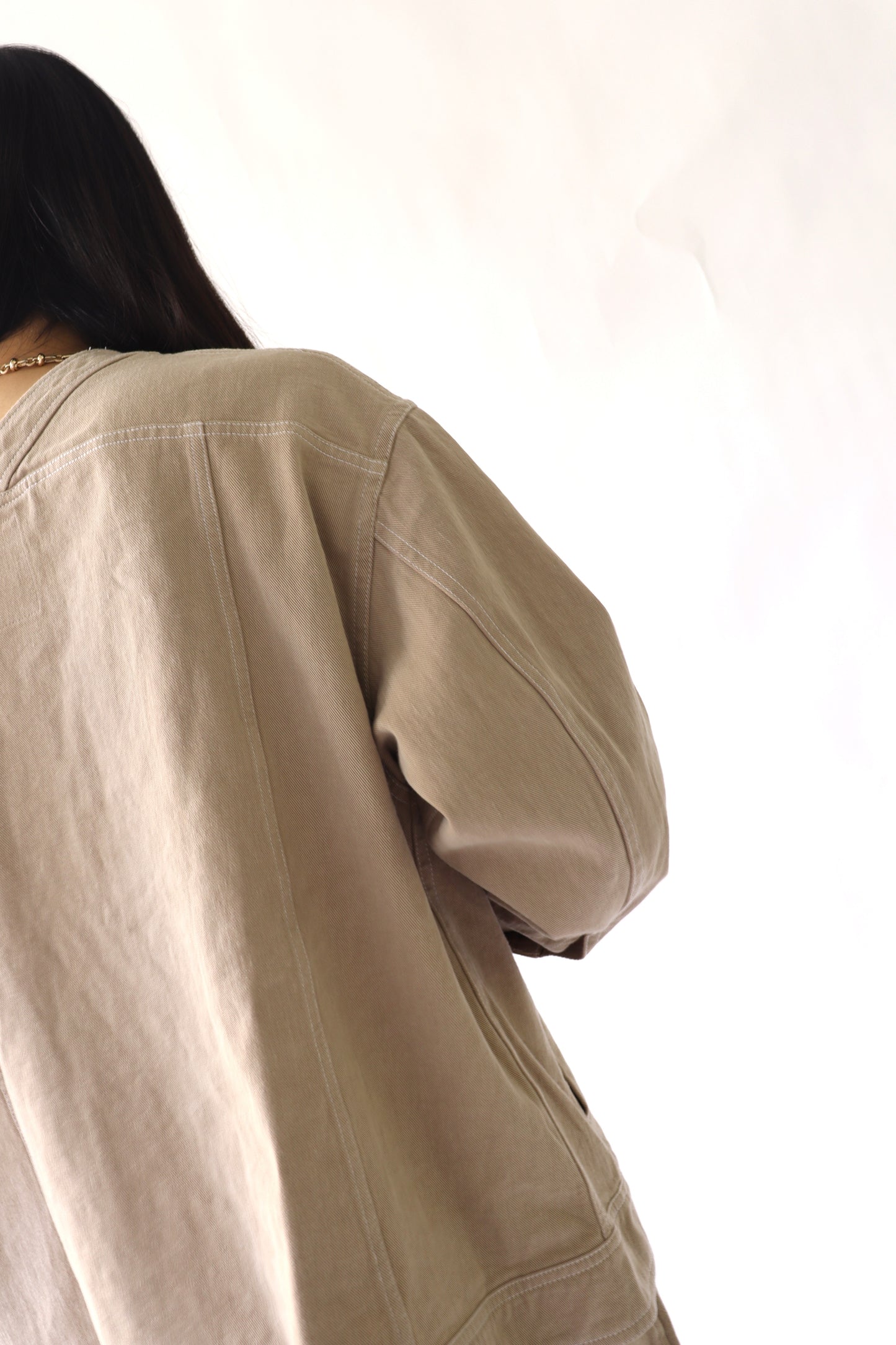 【ACUTA】【PRE ORDER】リネンブレンドカラーレスカバーオール