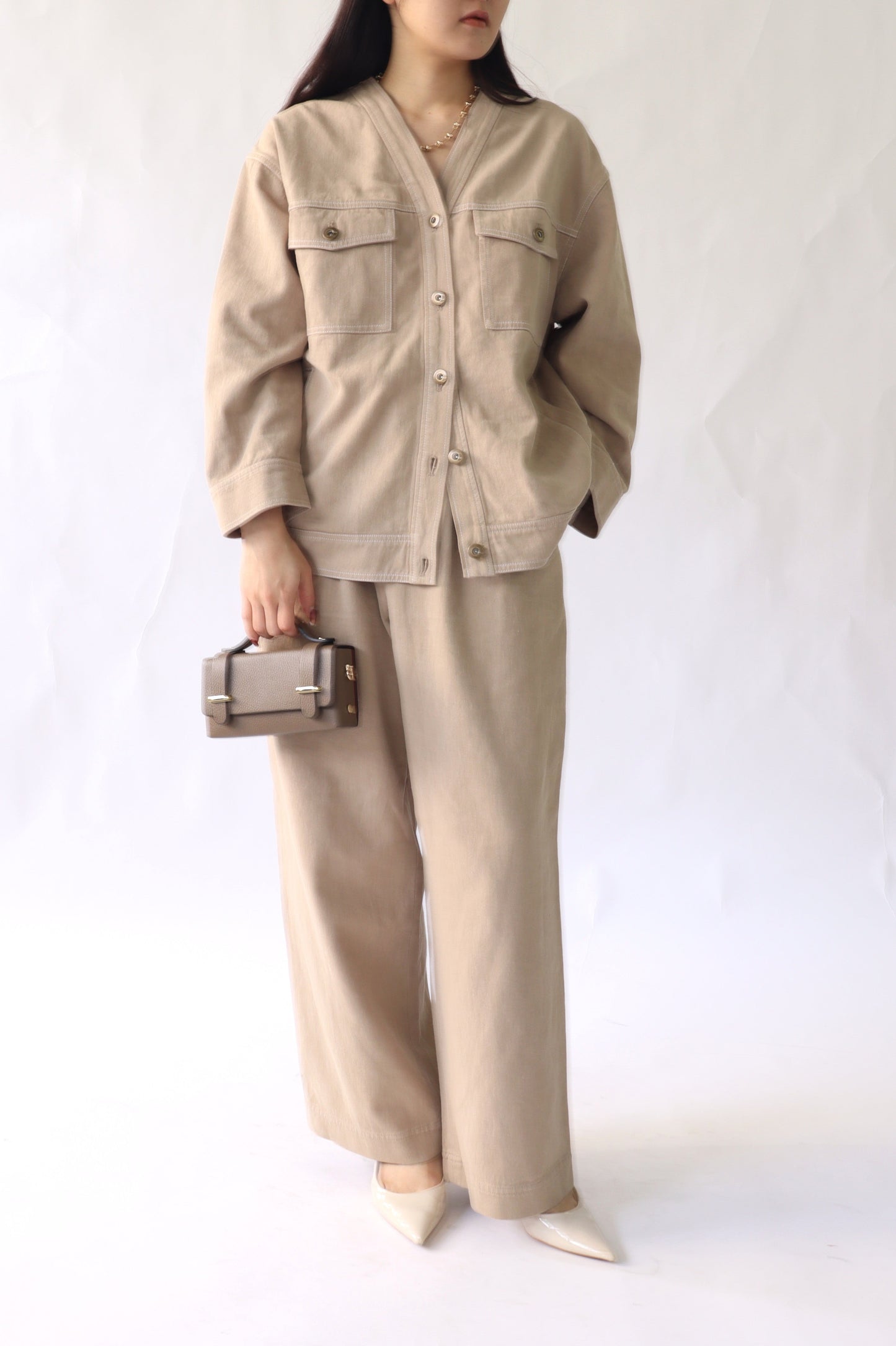 【ACUTA】【PRE ORDER】リネンブレンドスラックスパンツ