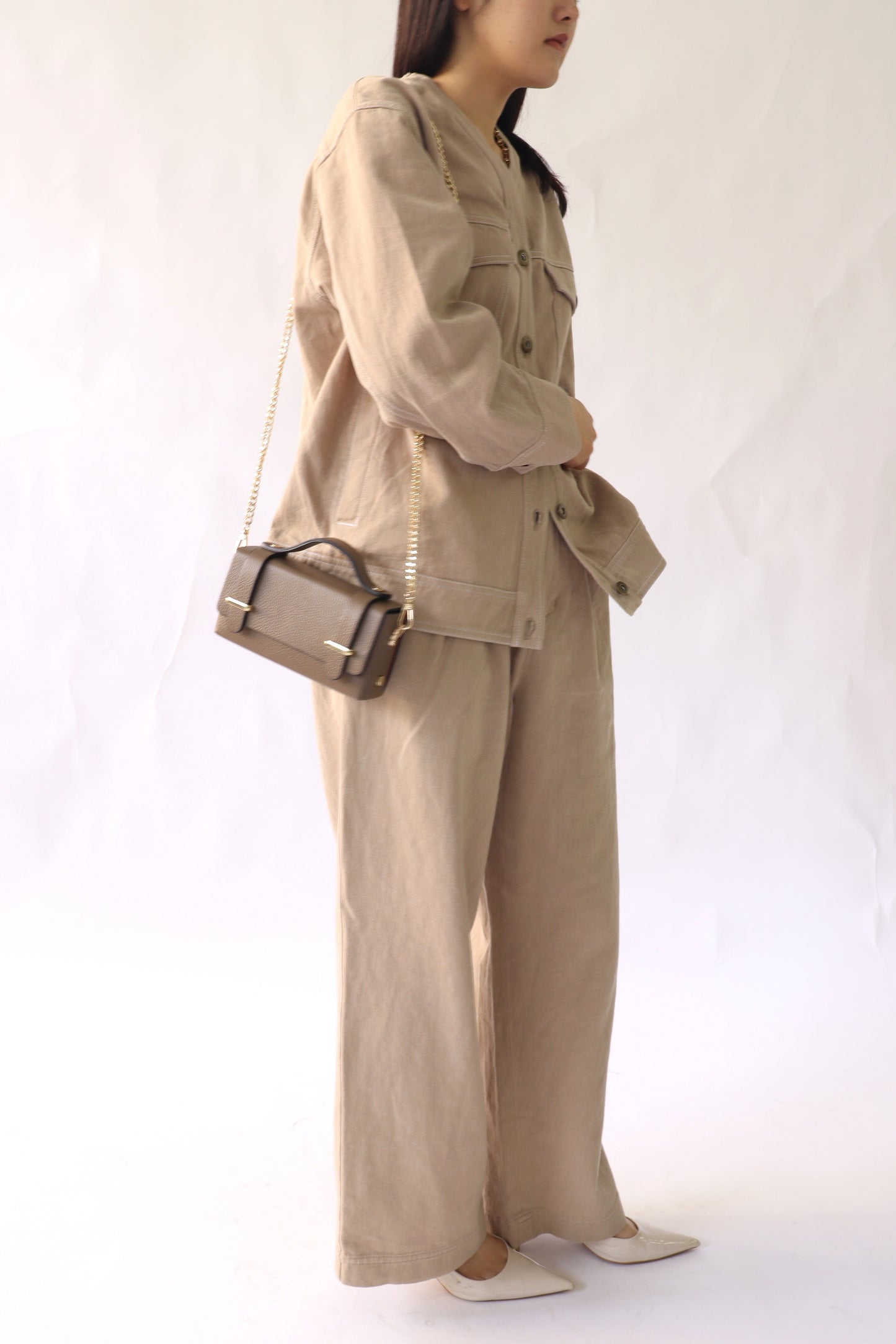 【MILLELA  FIRENZE】【PREORDER】ボックスチェーンショルダーミニバッグ