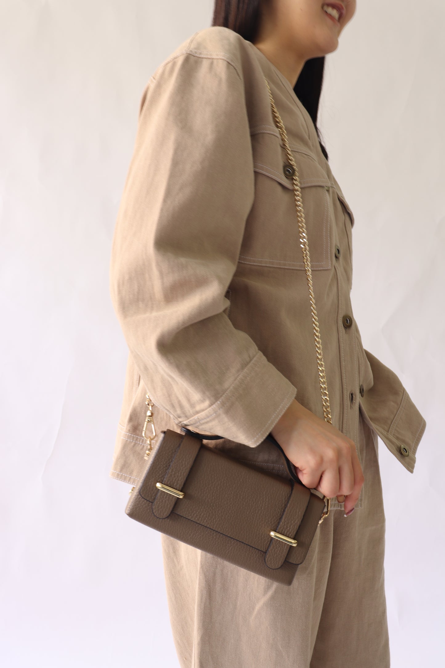 【MILLELA  FIRENZE】【PREORDER】ボックスチェーンショルダーミニバッグ