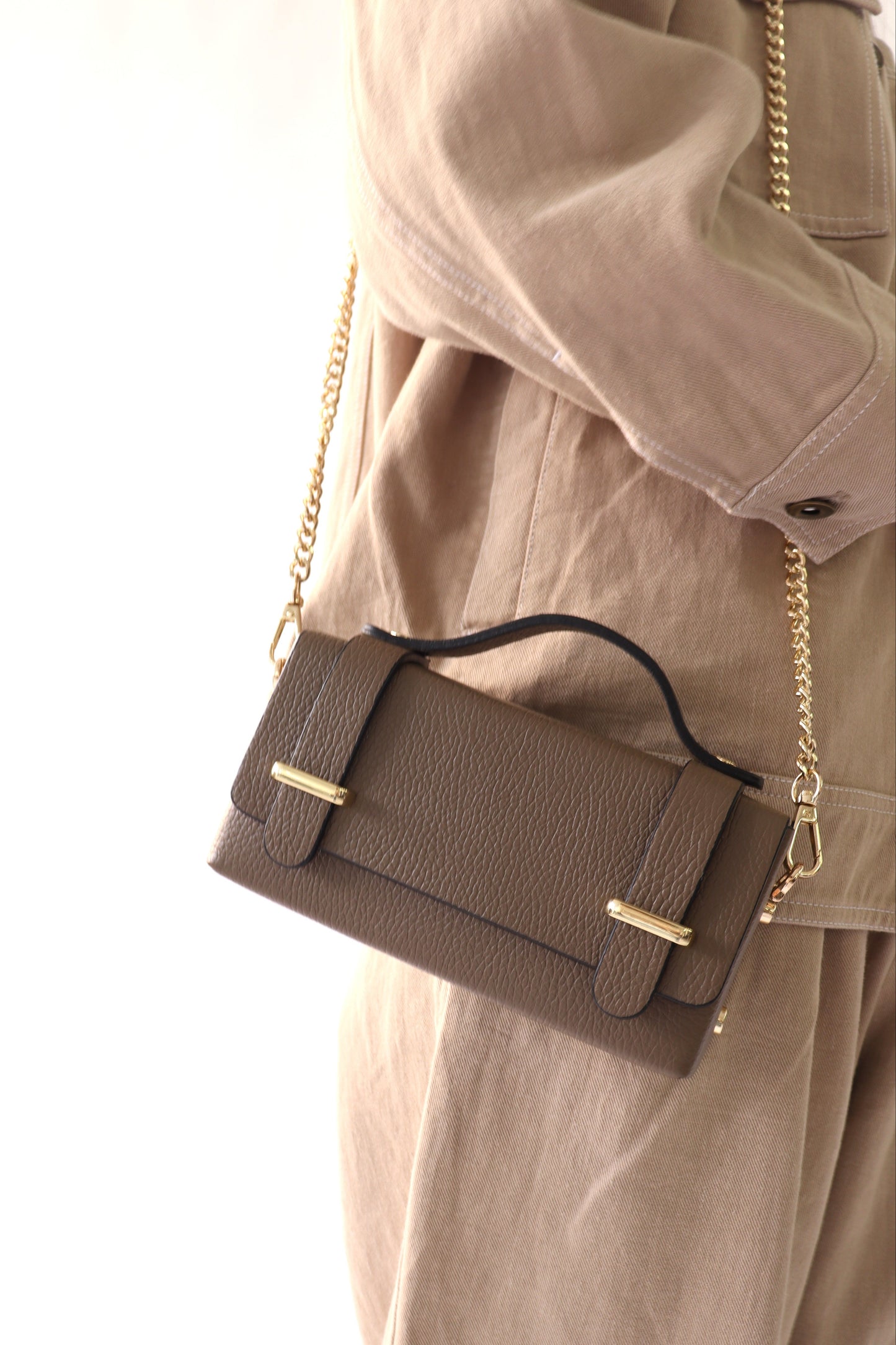 【MILLELA  FIRENZE】【PREORDER】ボックスチェーンショルダーミニバッグ