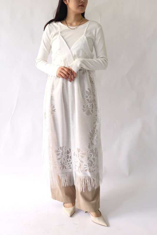 【ACUTA】【PRE ORDER】 フリンジレースキャミワンピース