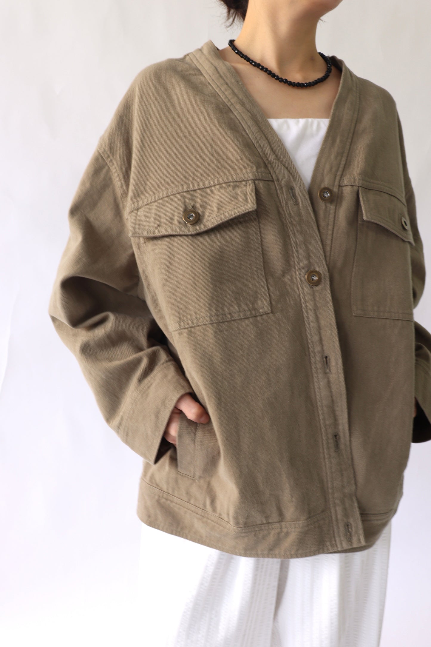 【ACUTA】【PRE ORDER】リネンブレンドカラーレスカバーオール