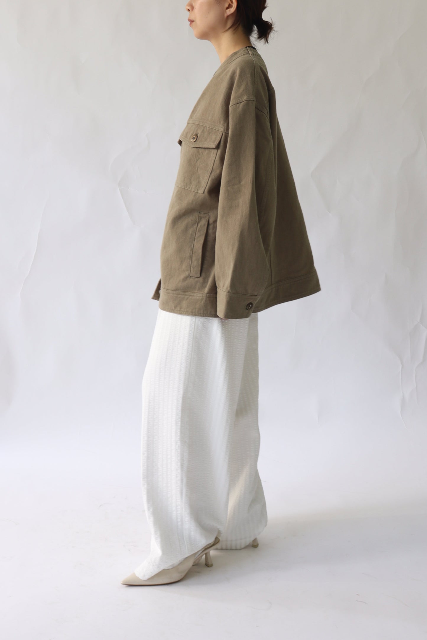 【ACUTA】【PRE ORDER】リネンブレンドカラーレスカバーオール