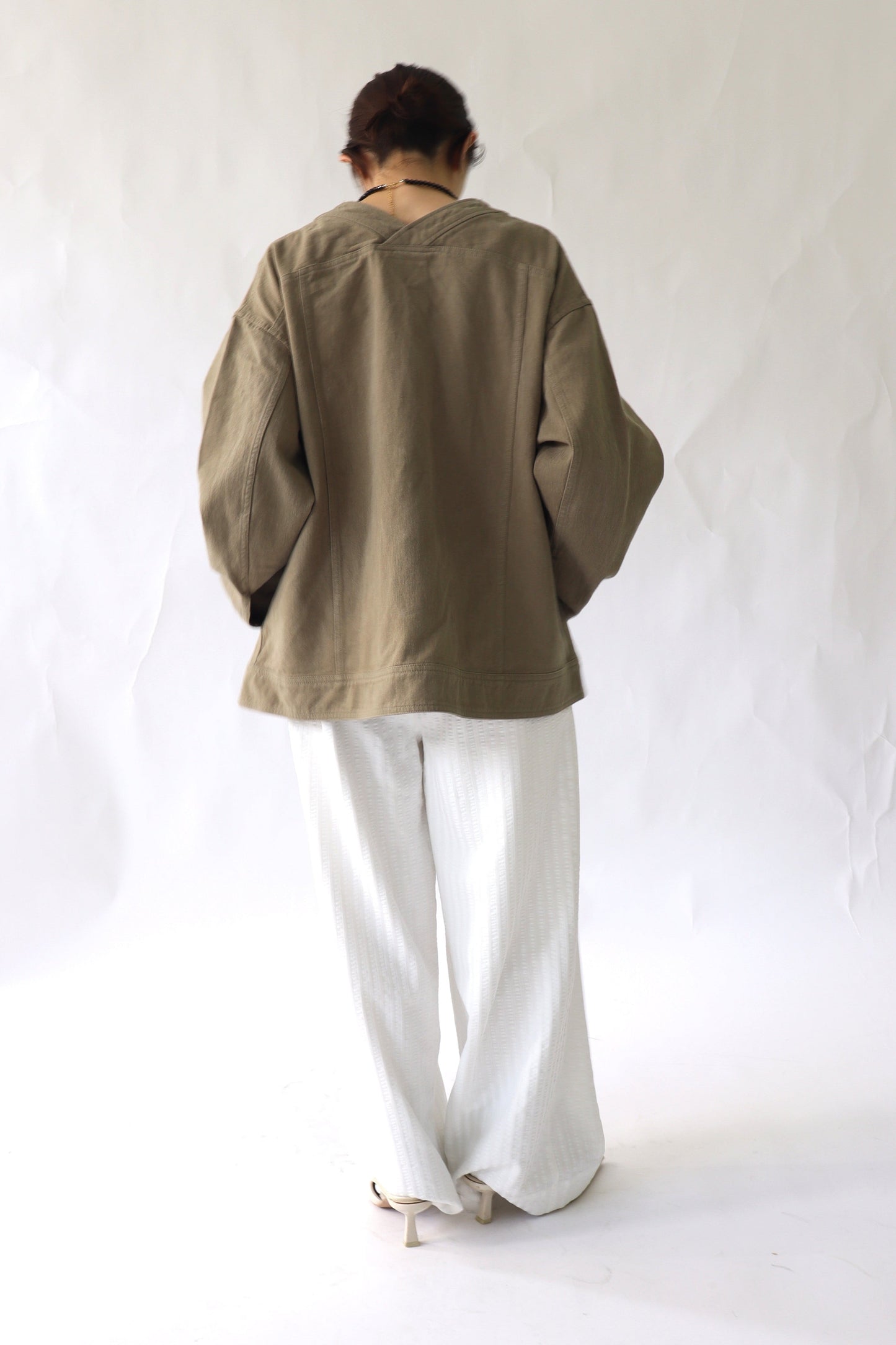 【ACUTA】【PRE ORDER】リネンブレンドカラーレスカバーオール