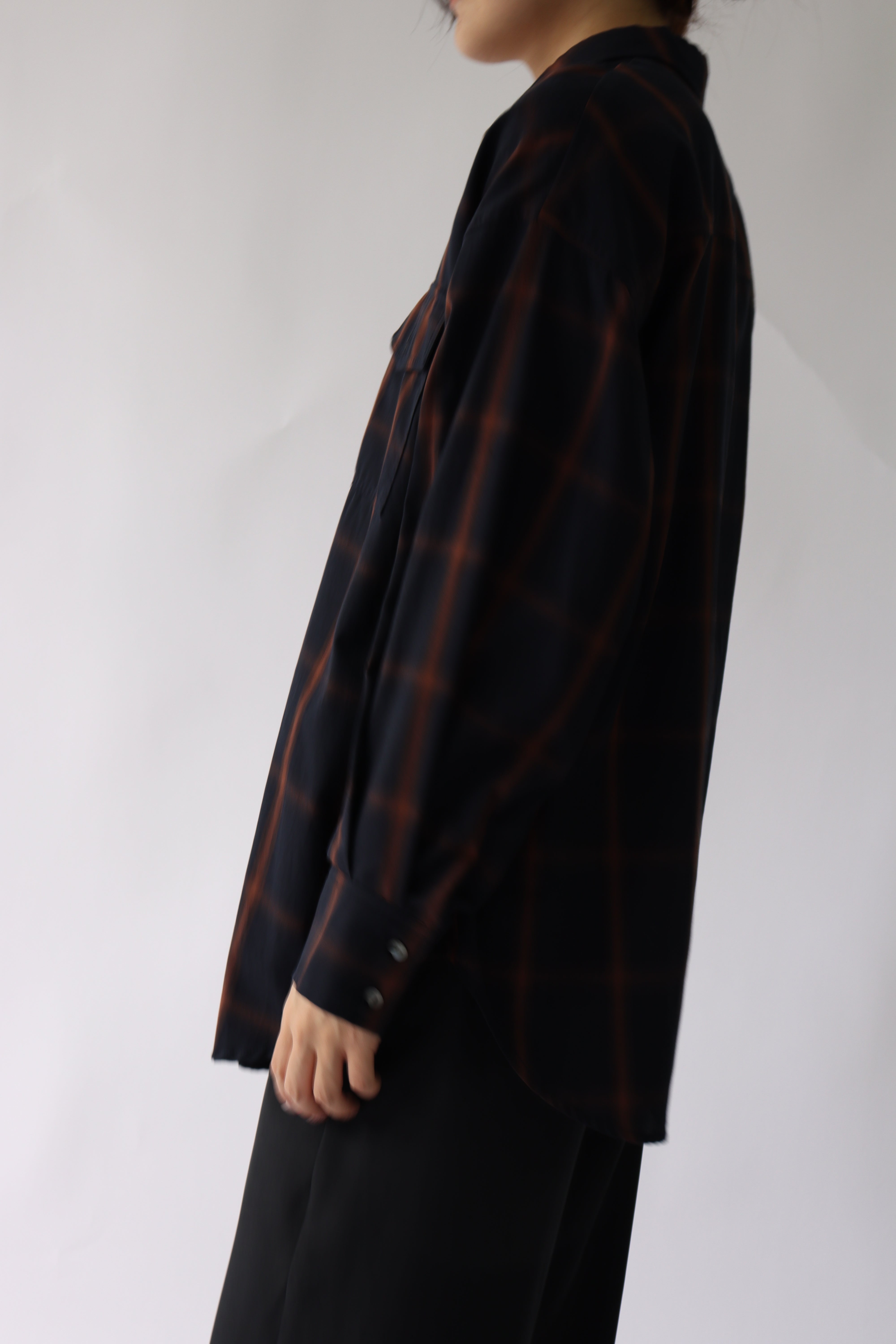 ACUTA アクータ】【PREORDER】オンブレーチェックオーバーシャツ