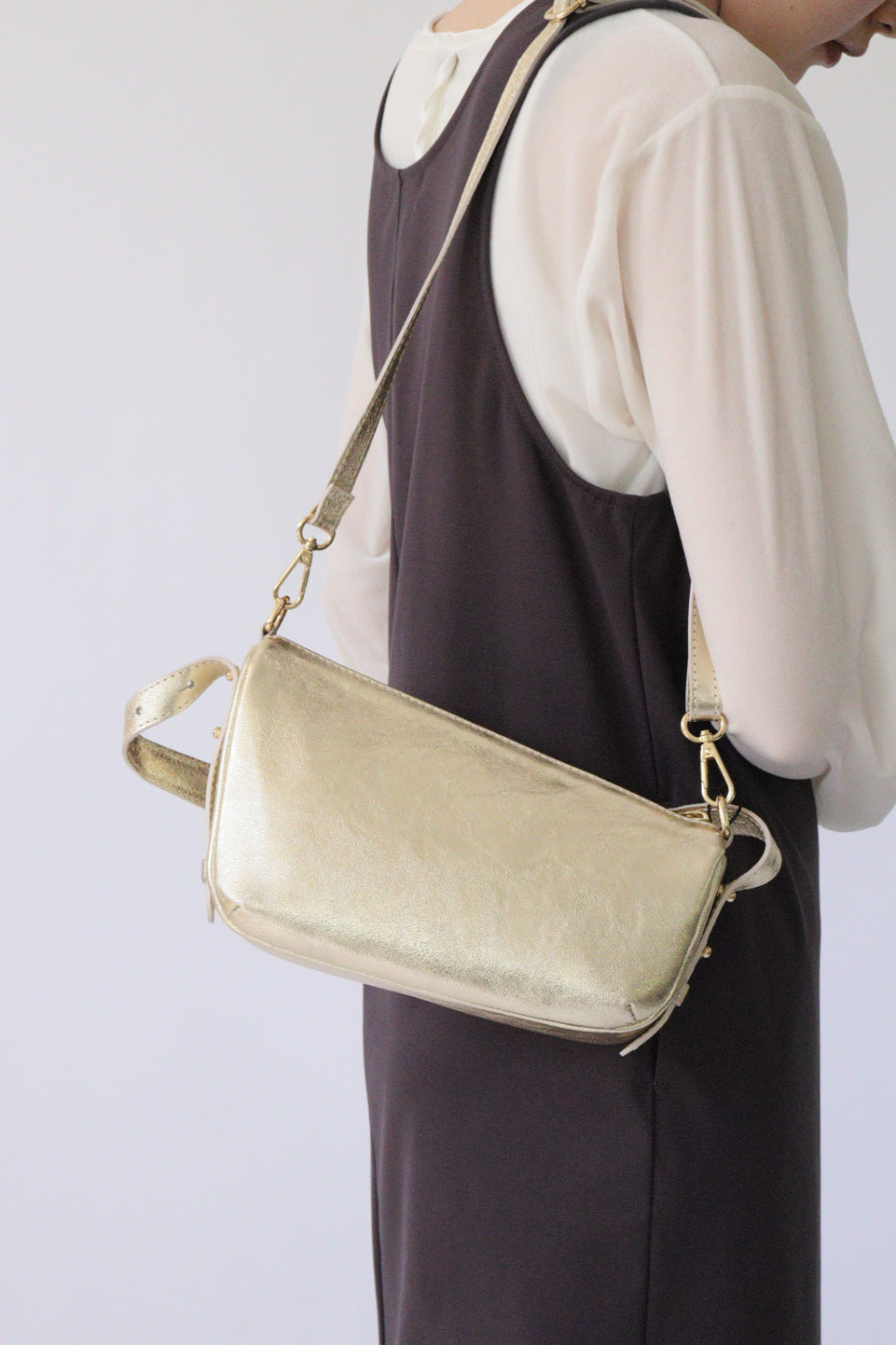 MILLELA FIRENZE】 メタリック2WAYハンドバッグ ミレッラ