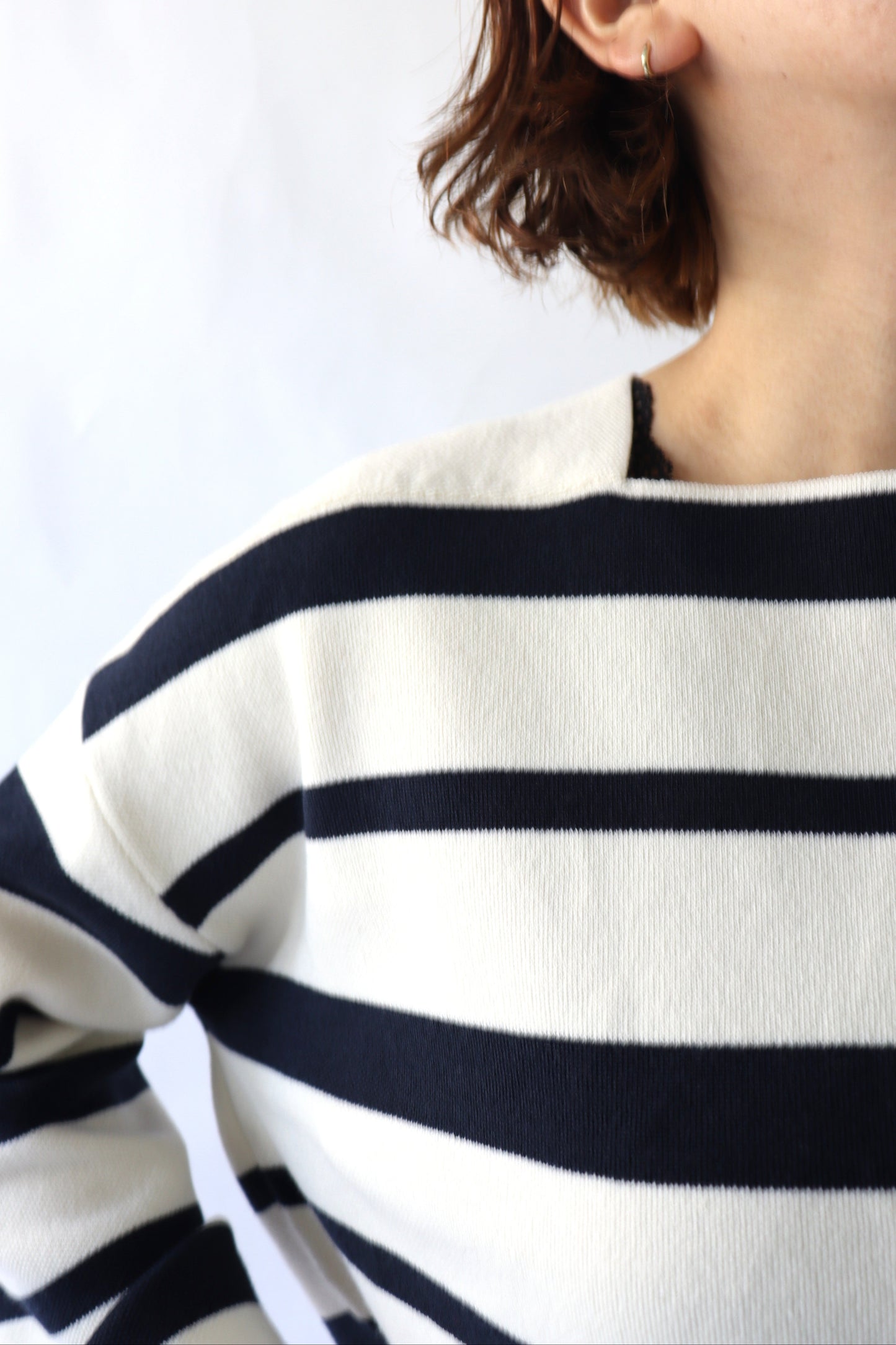 【ACUTA】スクエアネックボーダーニット