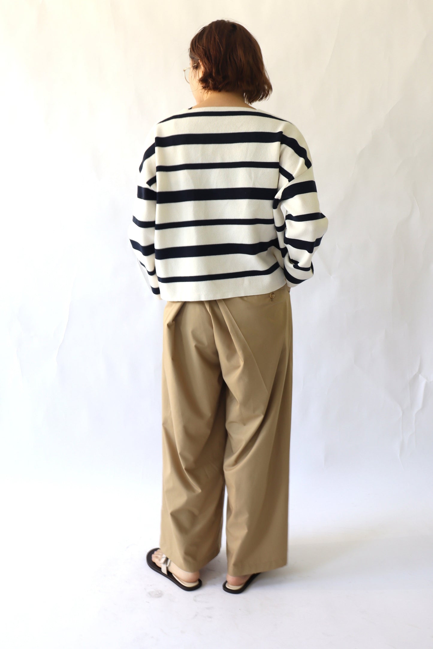 【ACUTA】スクエアネックボーダーニット