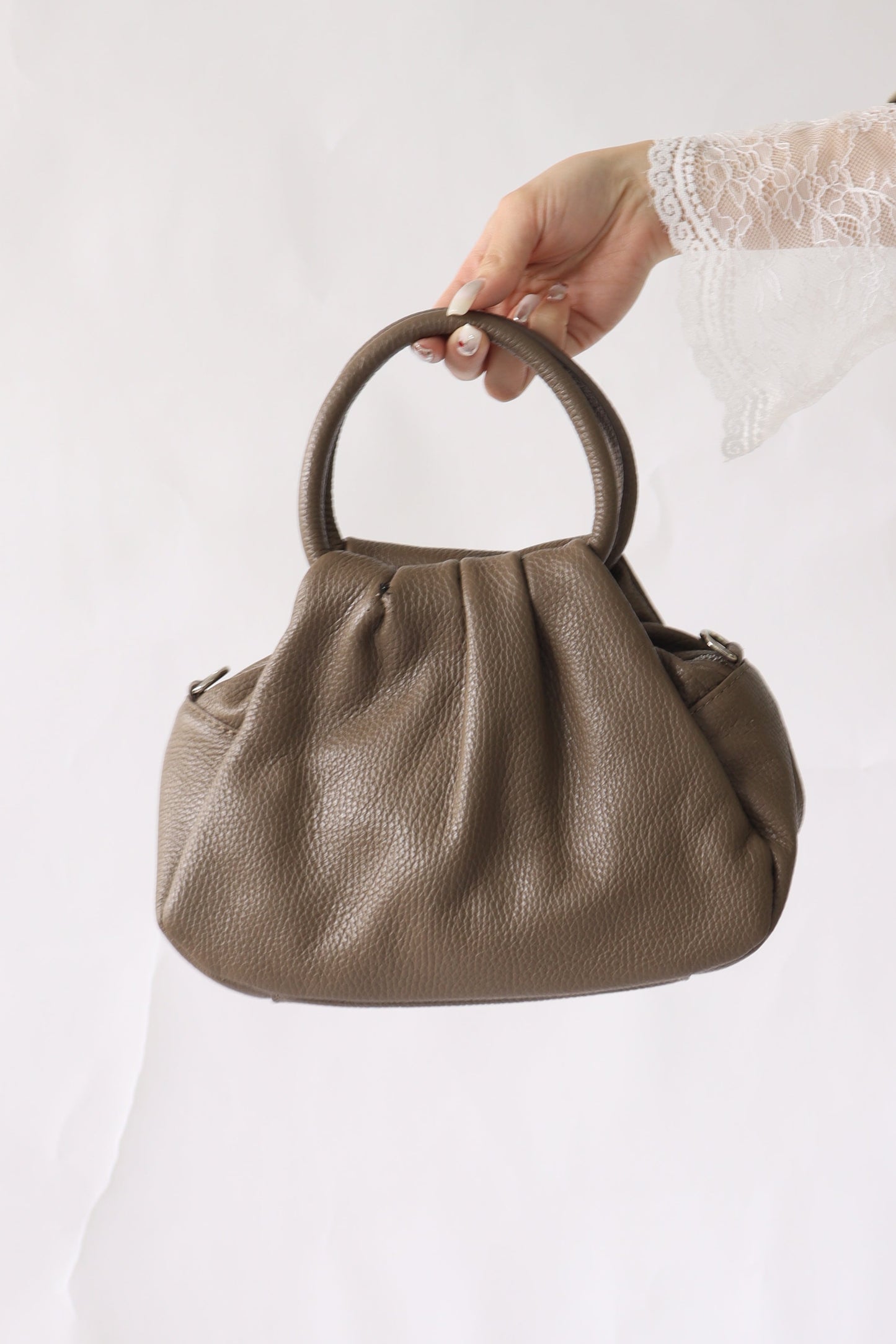 【MILLELA  FIRENZE】【新色】タックハンドバッグ