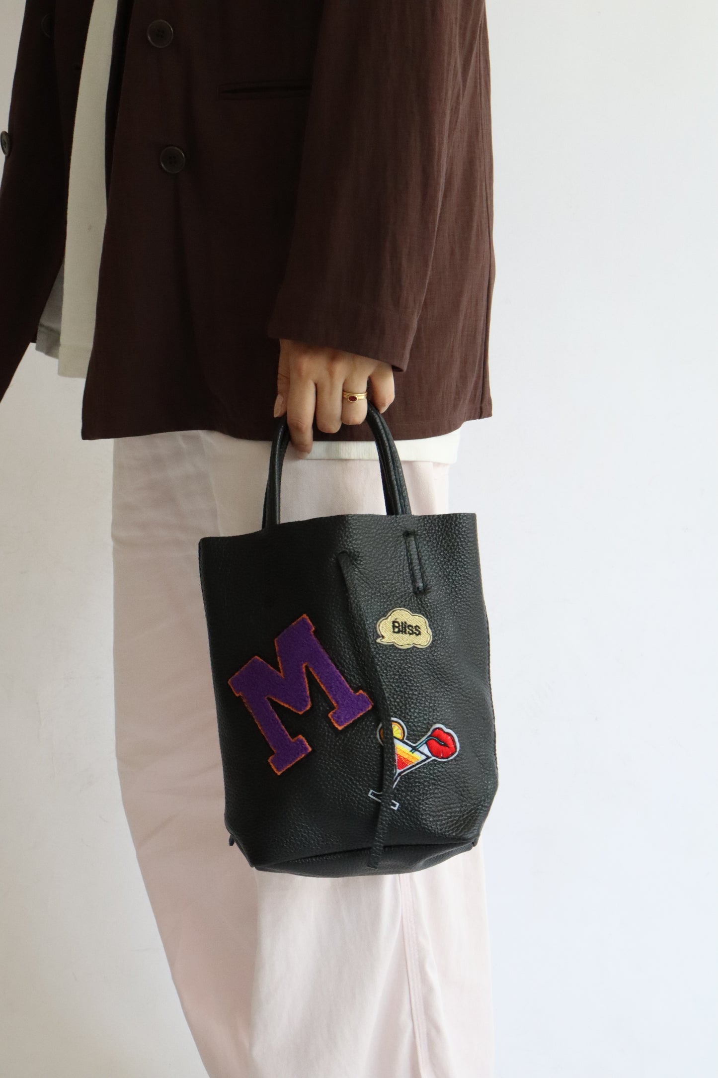 【MILLELA  FIRENZE】ワッペンミニトートバッグ