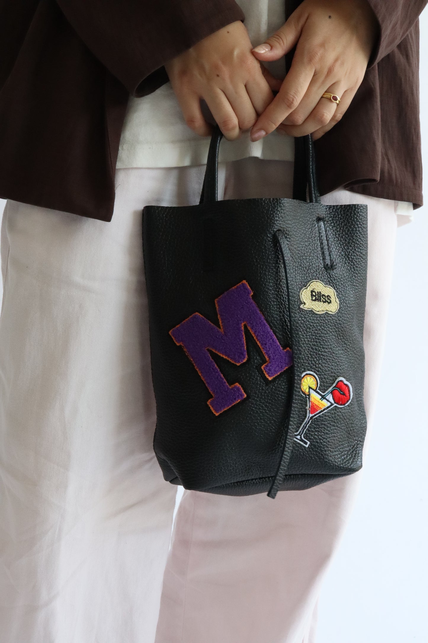 【MILLELA  FIRENZE】ワッペンミニトートバッグ