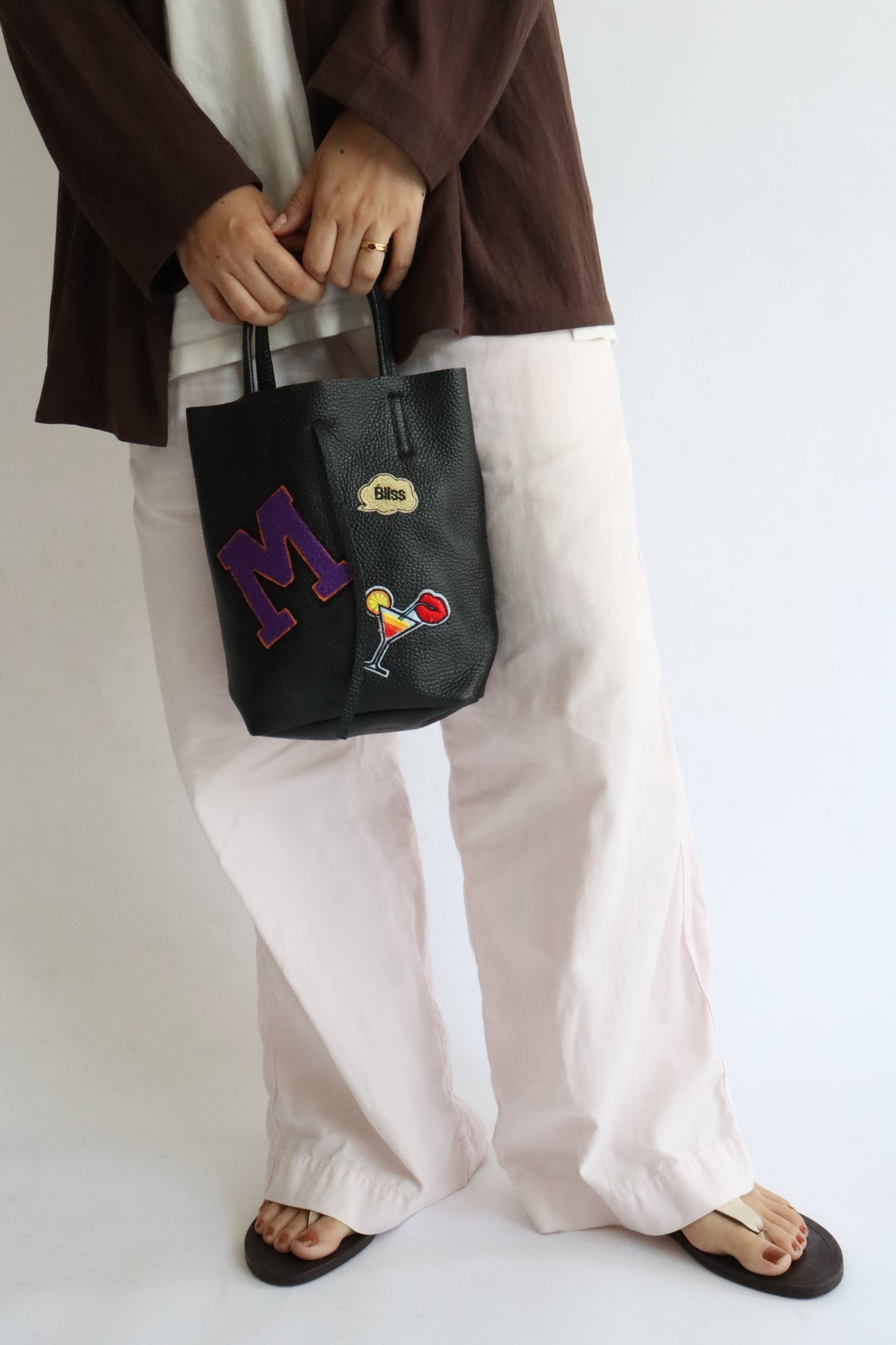 【MILLELA  FIRENZE】ワッペンミニトートバッグ