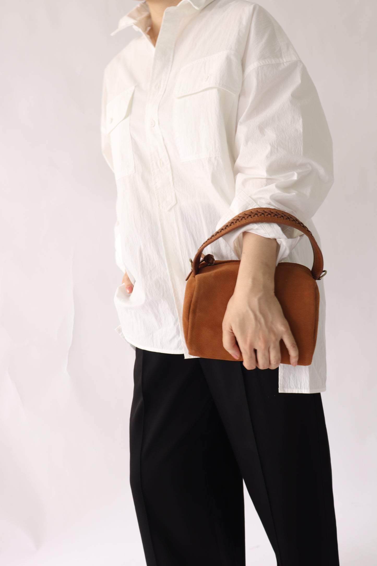 【MILLELA  FIRENZE】【PREORDER】スウェードワンハンドルバッグ