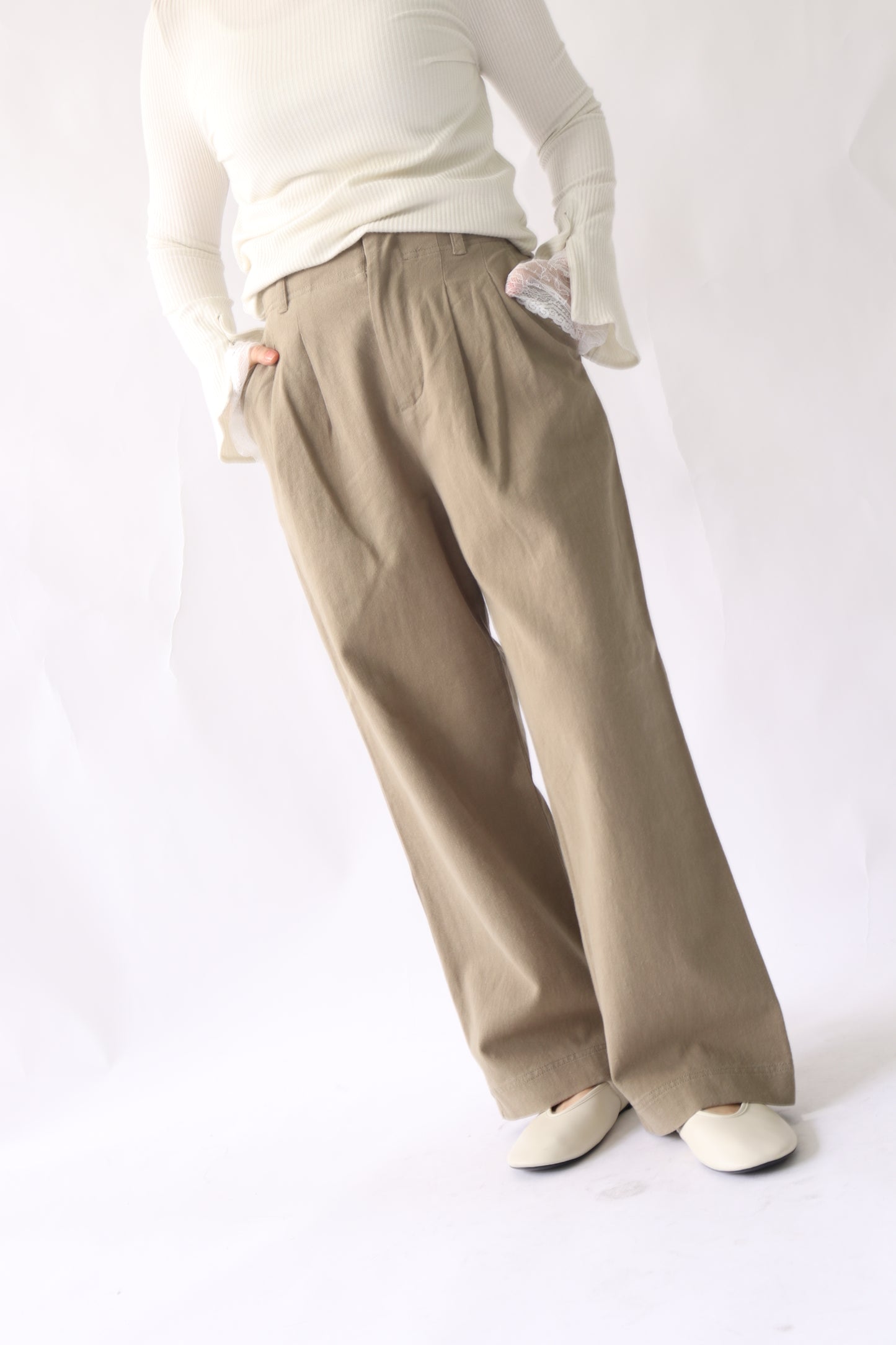 【ACUTA】【PRE ORDER】リネンブレンドスラックスパンツ