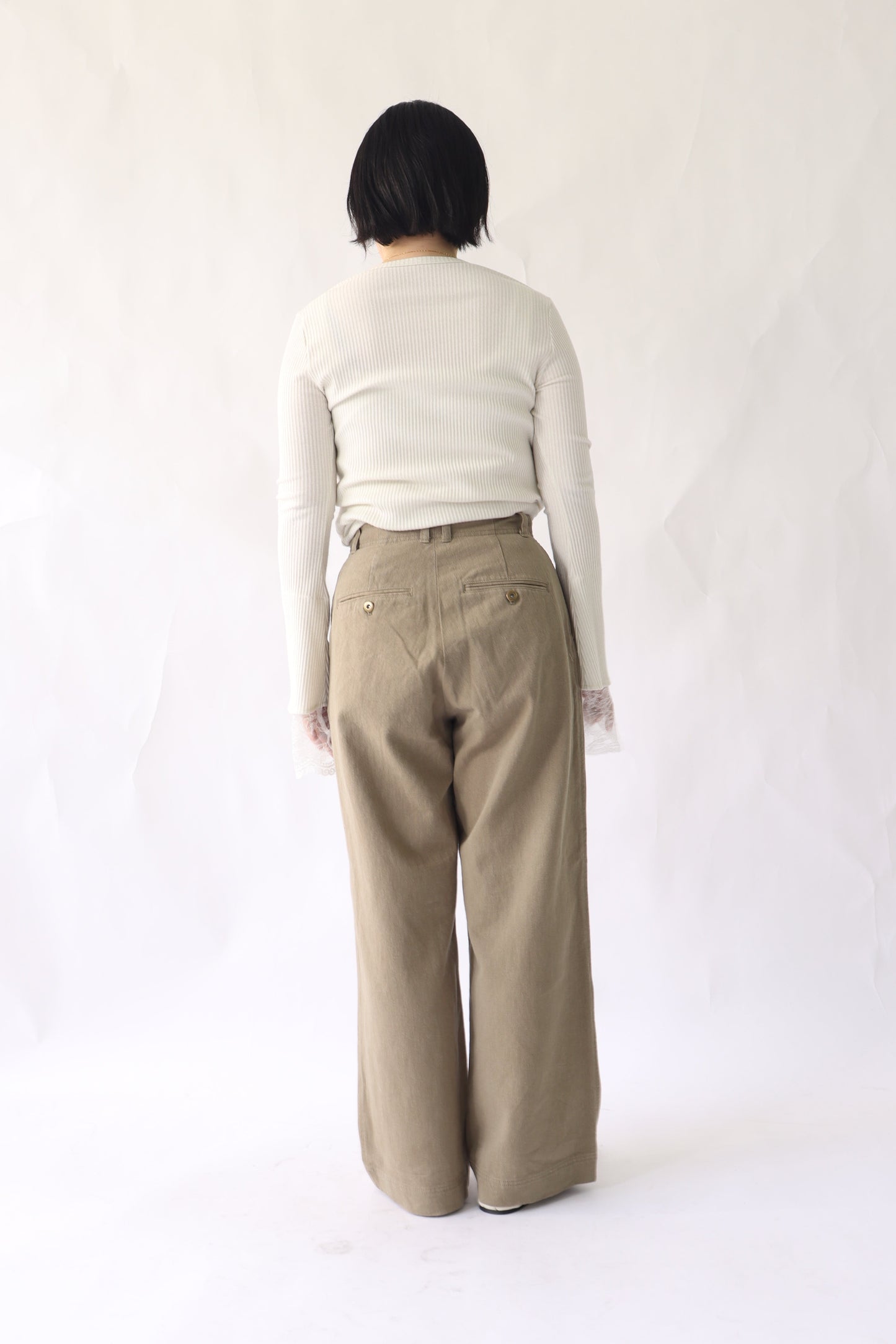 【ACUTA】【PRE ORDER】リネンブレンドスラックスパンツ