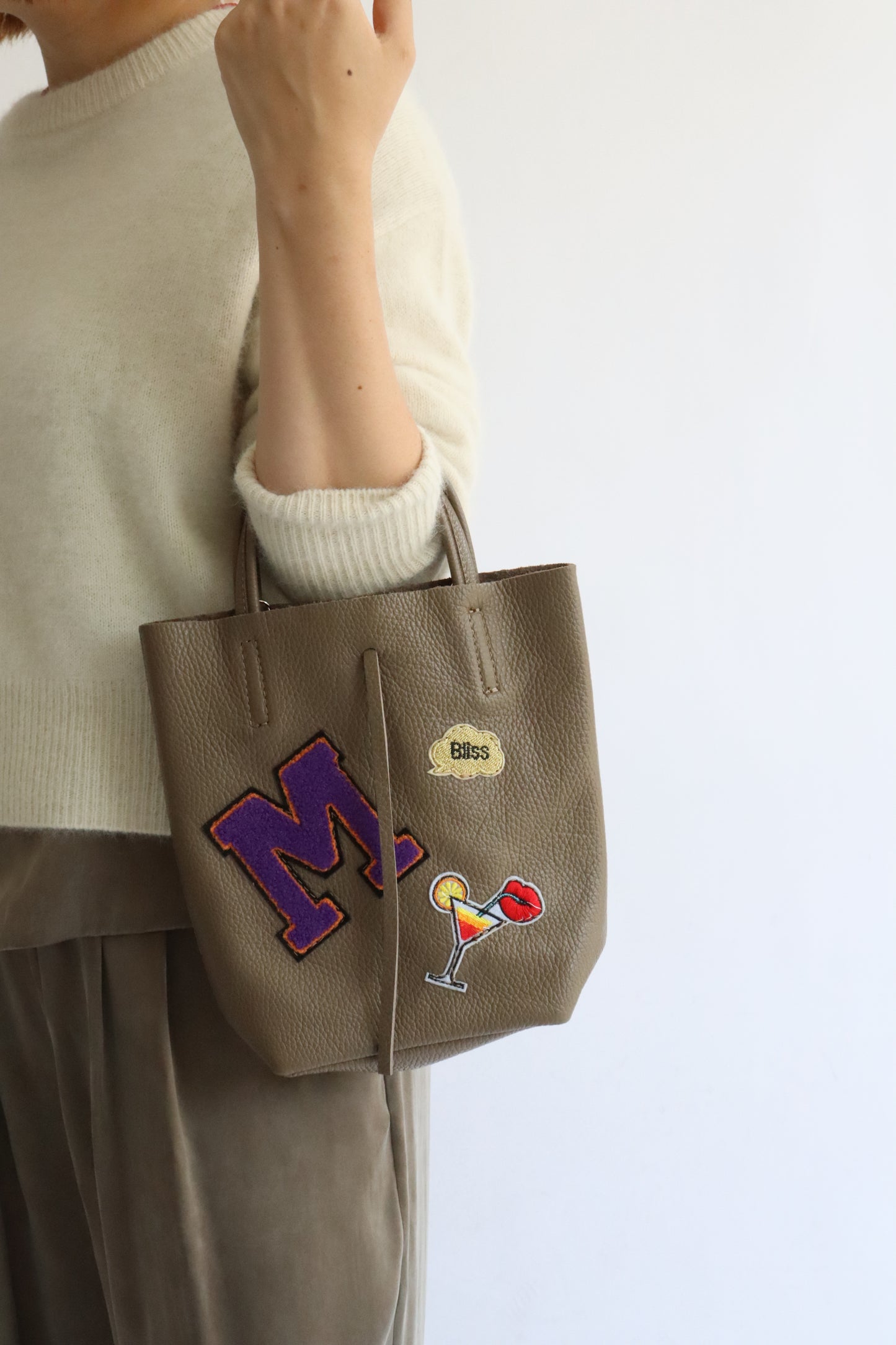 【MILLELA  FIRENZE】ワッペンミニトートバッグ