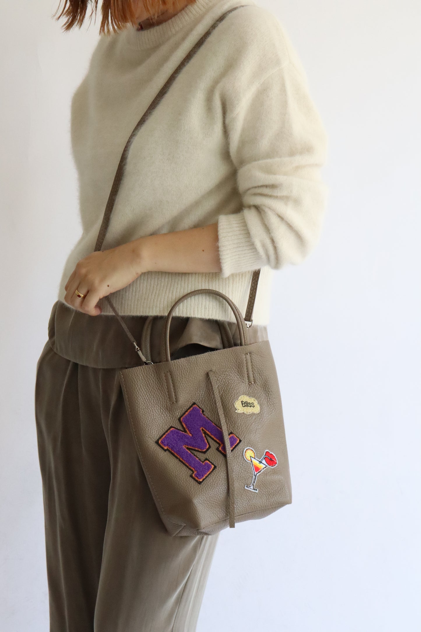 【MILLELA  FIRENZE】ワッペンミニトートバッグ