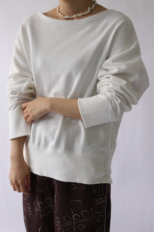 【Ruhe】裏毛ボートネックトップス