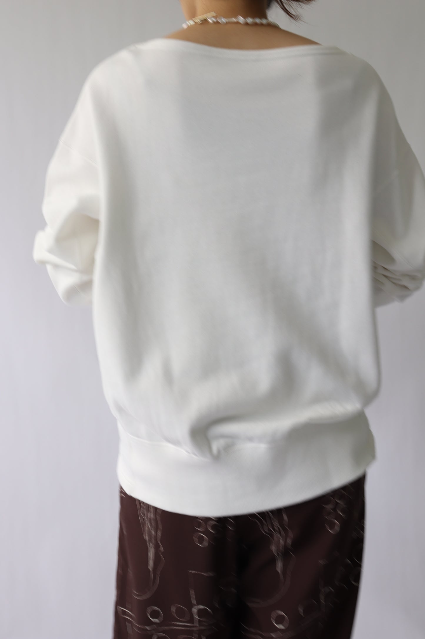 【Ruhe】裏毛ボートネックトップス