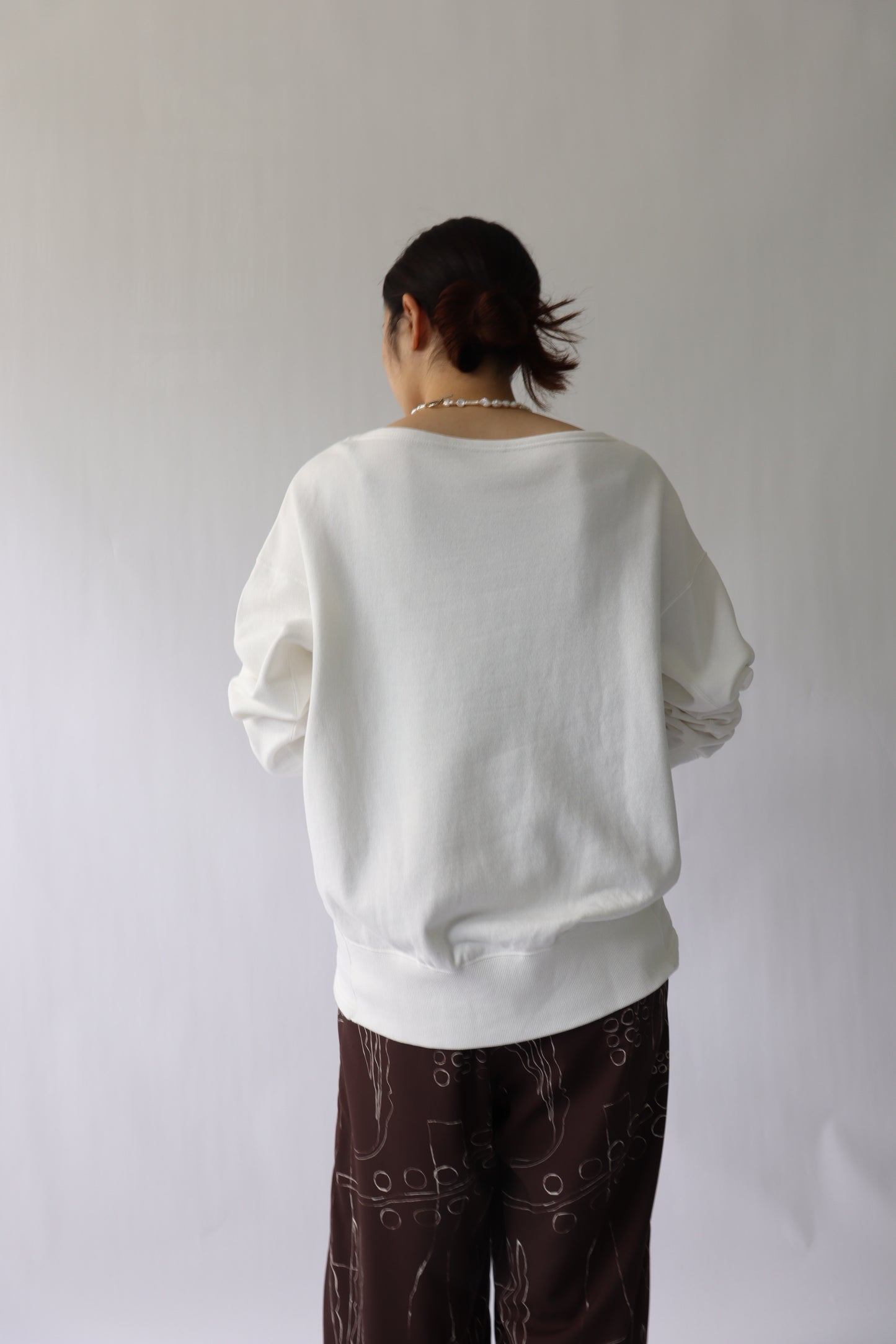 【Ruhe】裏毛ボートネックトップス
