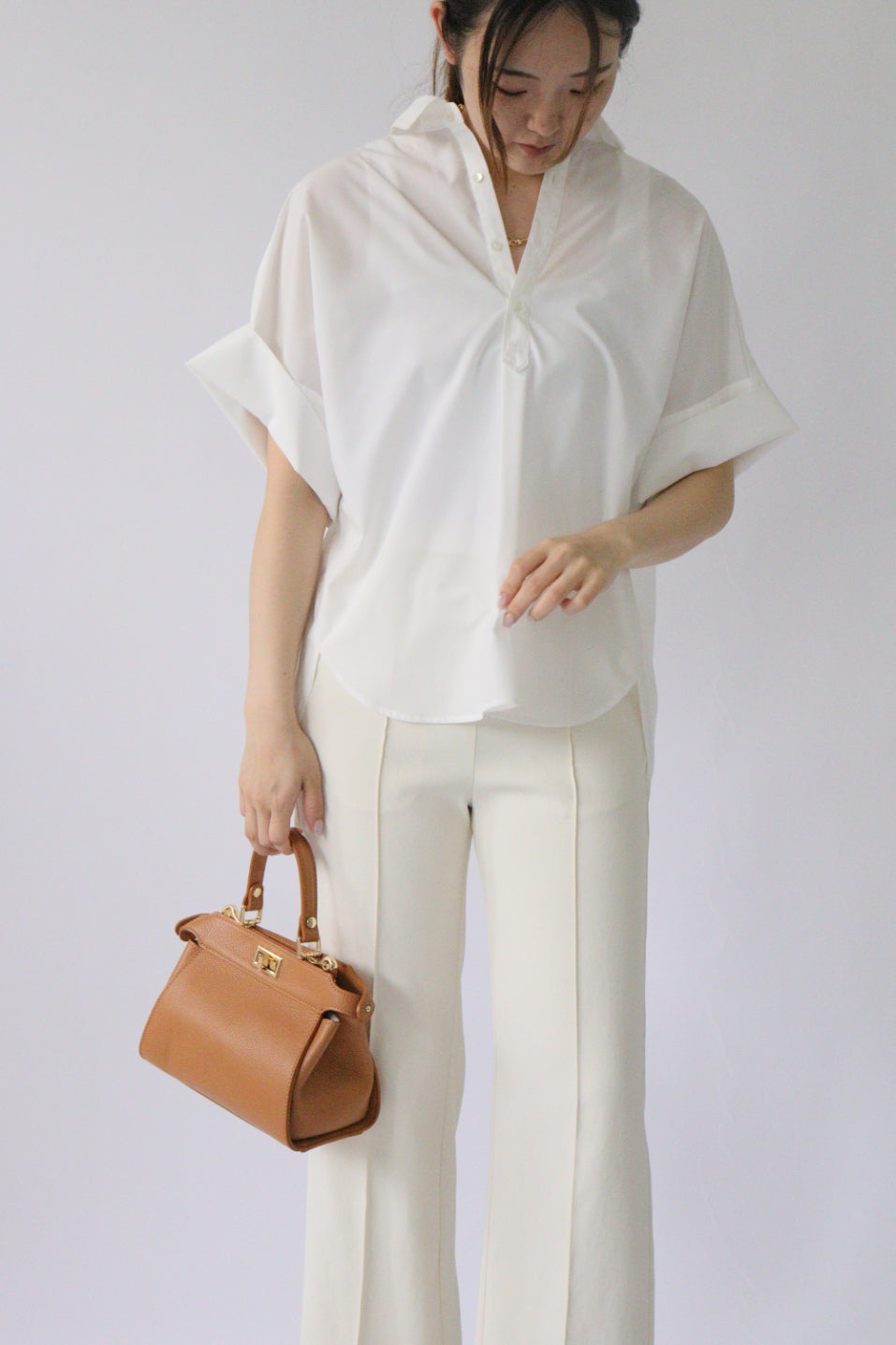 【ACUTA】バックパールスキッパーシャツ