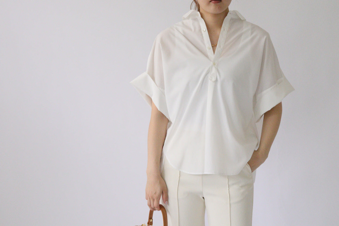 【ACUTA】バックパールスキッパーシャツ