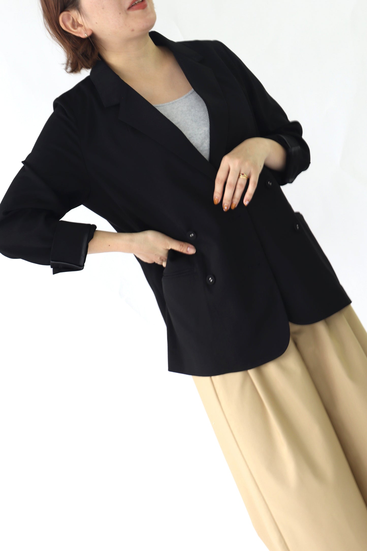 【ACUTA】【PRE ORDER】くるみ釦ダブルジャケット