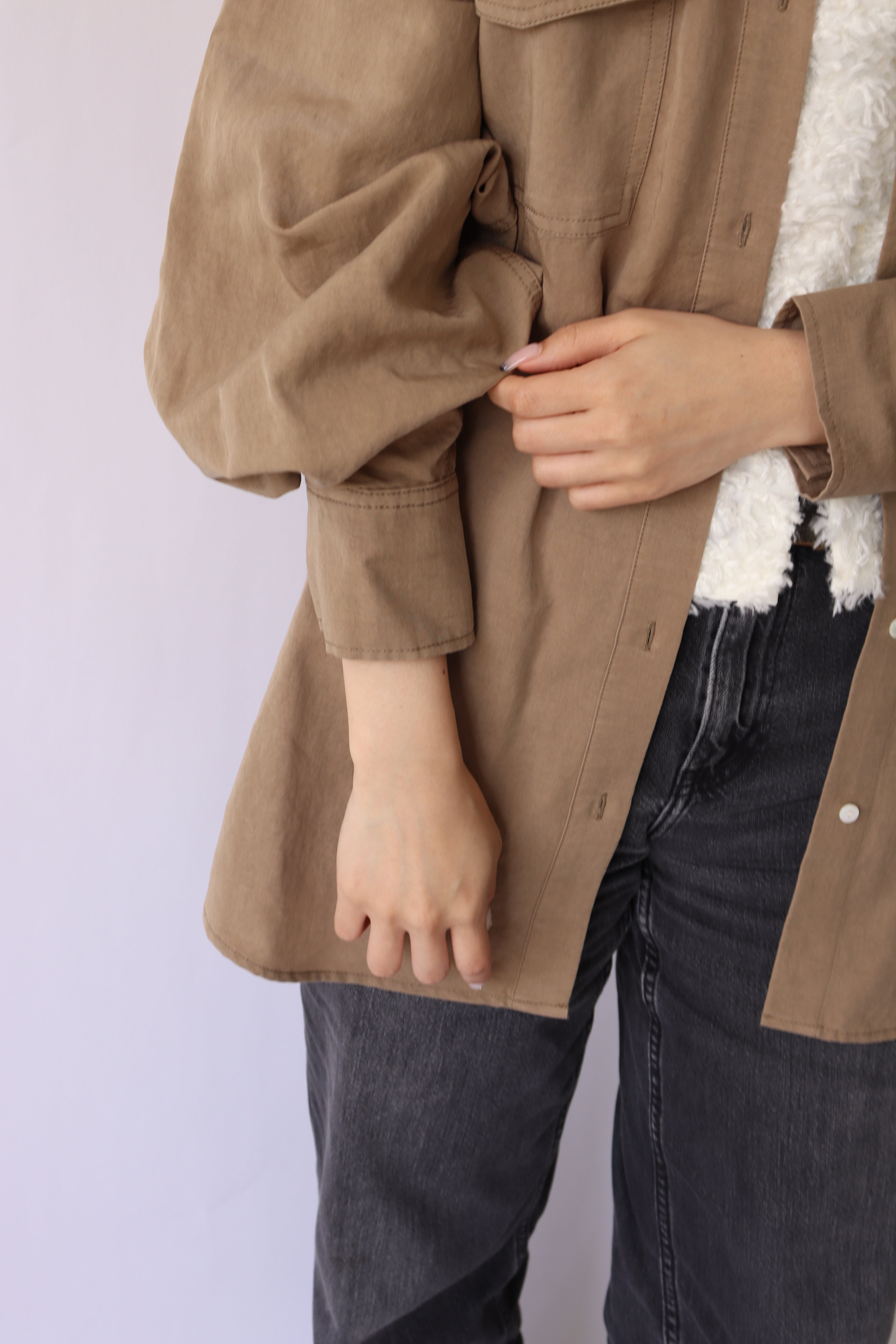 ACUTA アクータ】【PRE ORDER】バイオ加工オーバーシャツ 30代