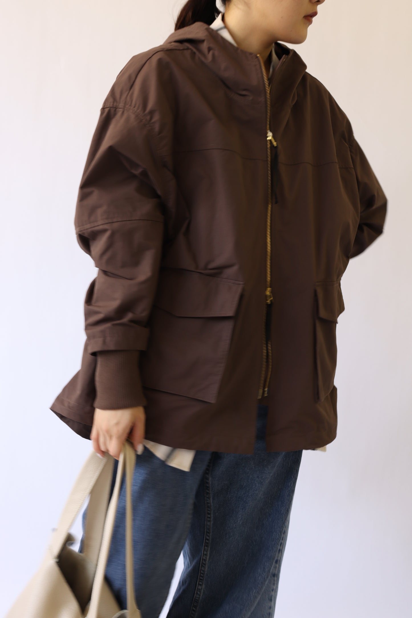 【ACUTA】ナイロンコットンショートブルゾン
