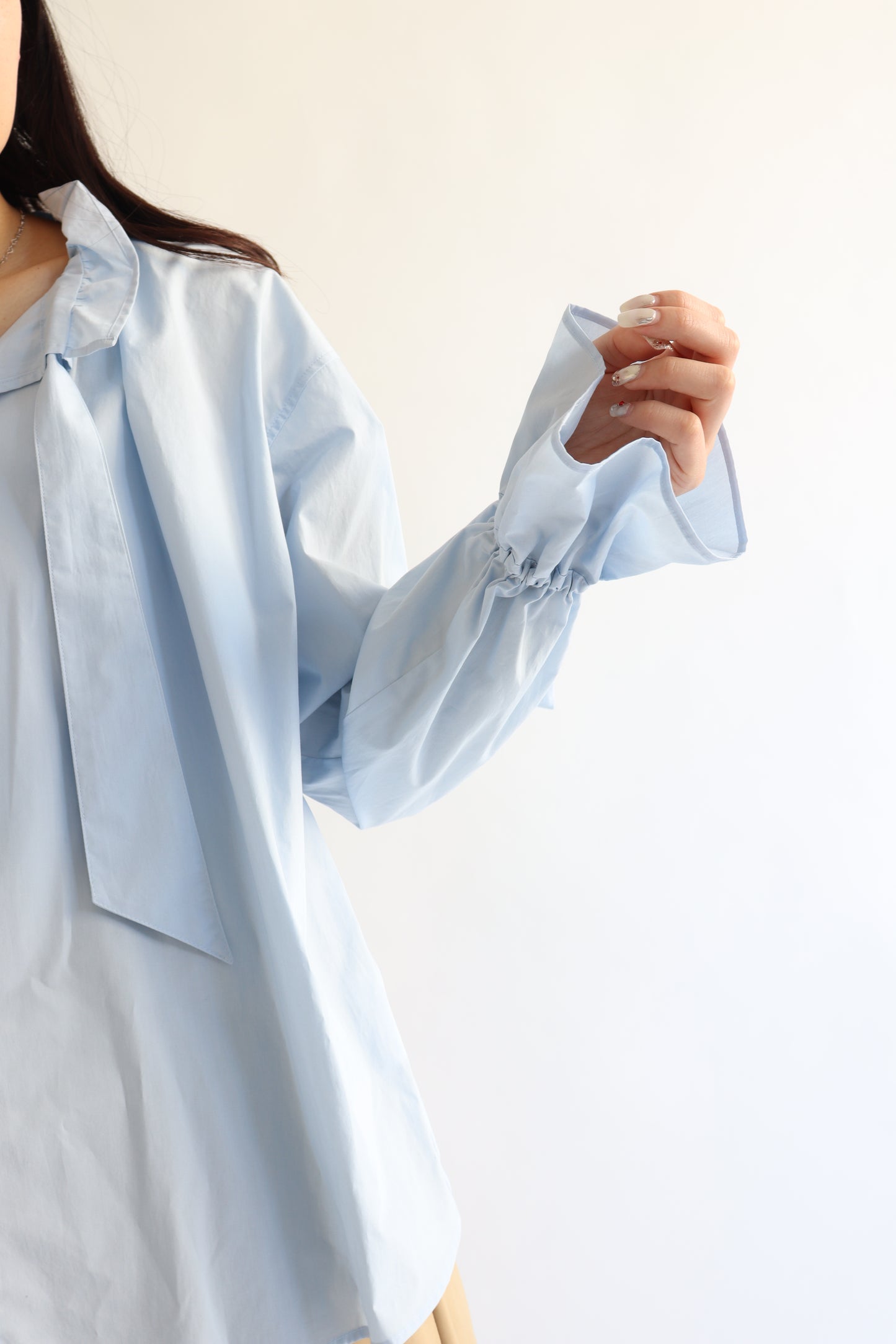 【ACUTA】 【PRE ORDER】オーガニックコットンフリルブラウス