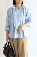 【ACUTA】 【PRE ORDER】オーガニックコットンフリルブラウス