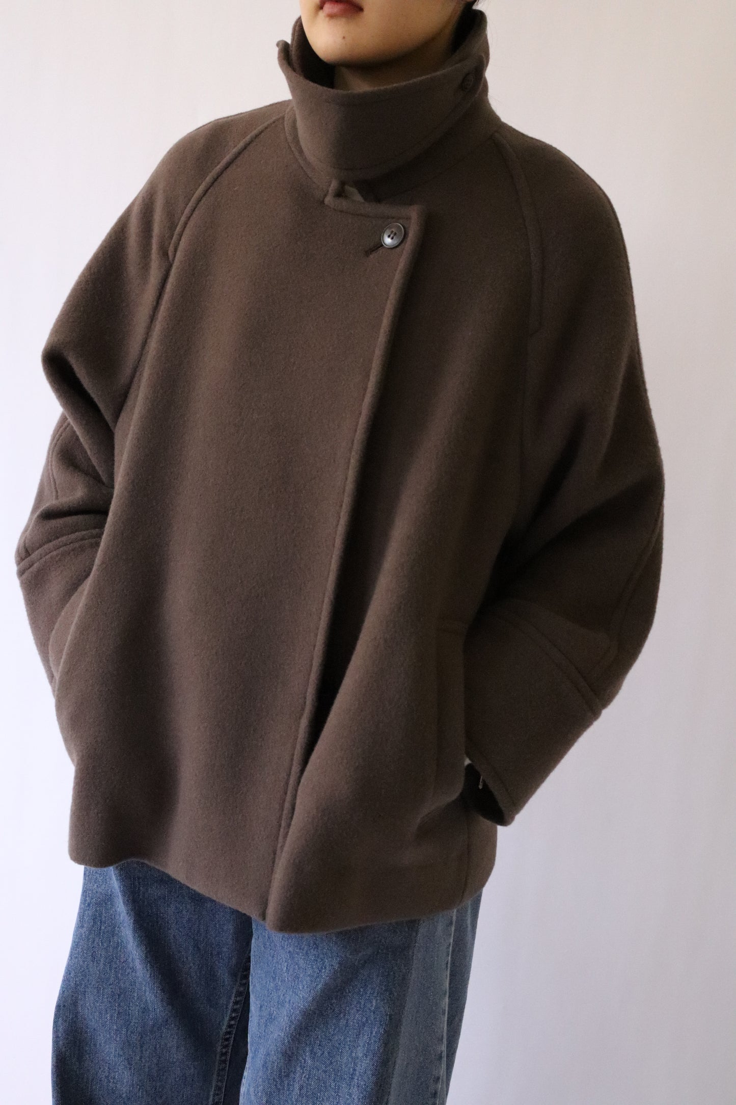 【ACUTA】ラグランスリーブWOショートコート