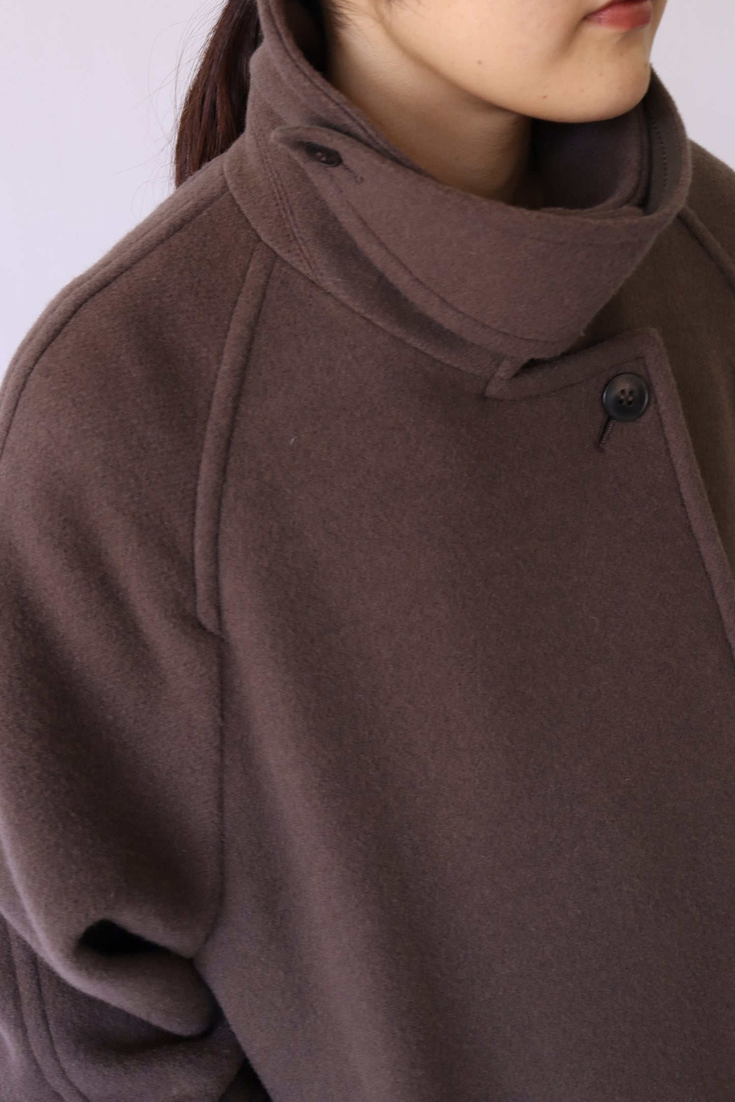 【ACUTA】ラグランスリーブWOショートコート