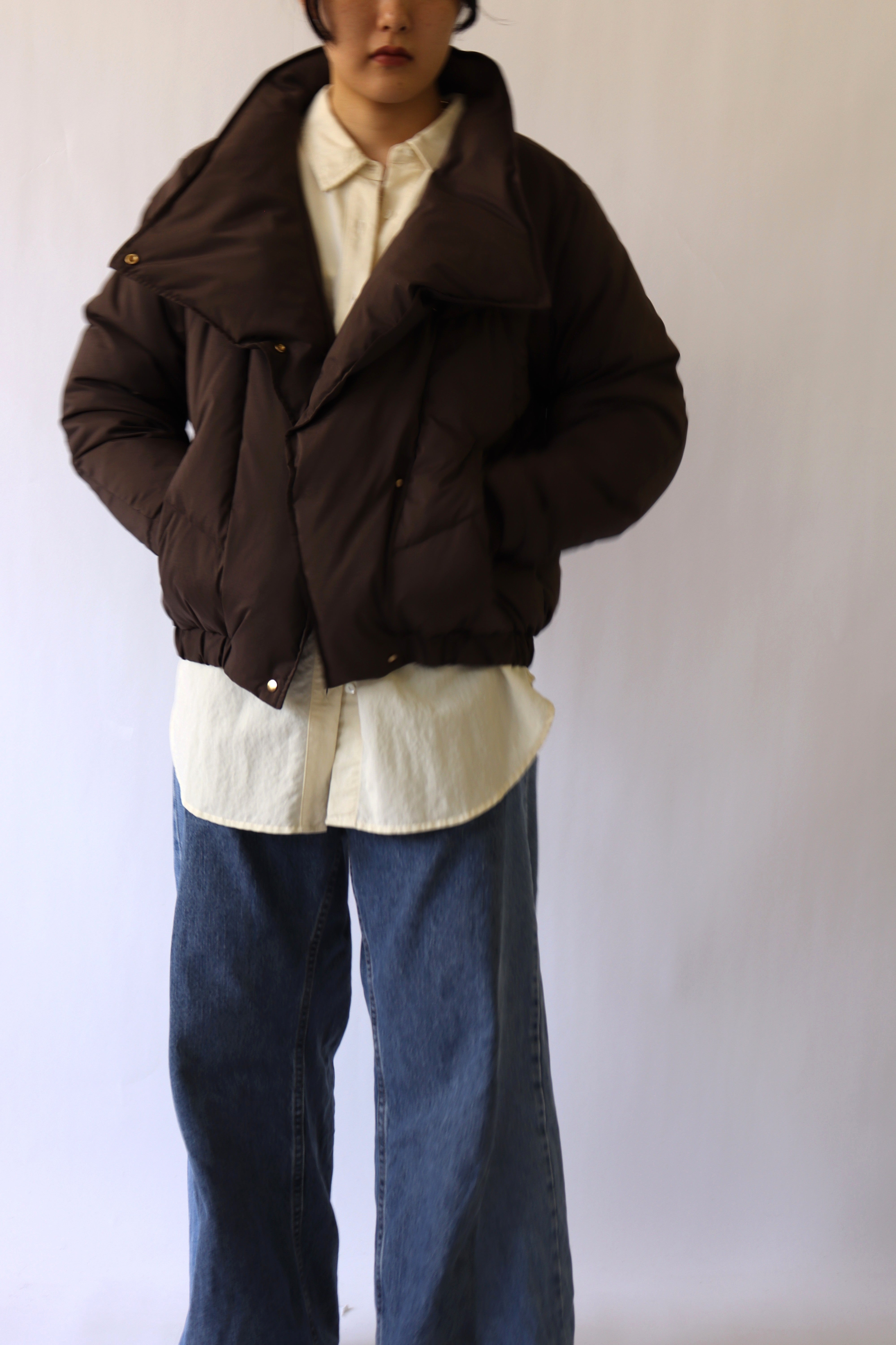 クリーニング済み美品アーバンリサーチ　ACUTA キルティングダウン　チャコール ACUTA アクータ】ダウン キルティングジャケット アウター 30代