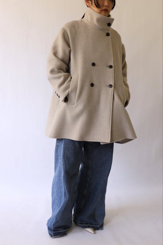【ACUTA】WOスタンドネックミドル丈コート