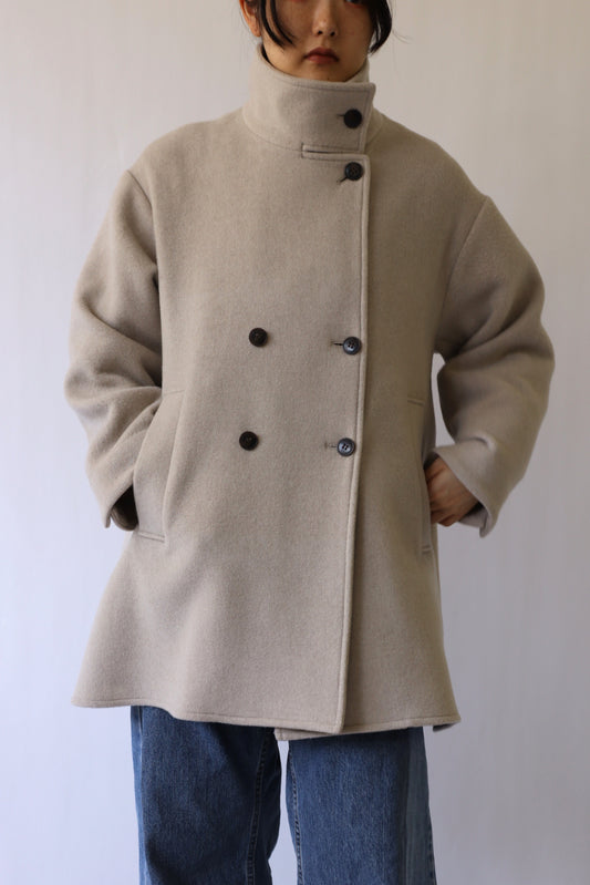 【ACUTA】WOスタンドネックミドル丈コート
