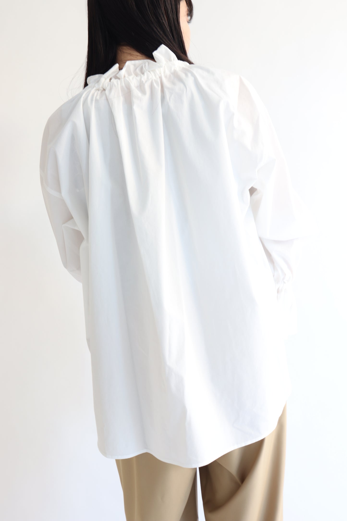 【ACUTA】 【PRE ORDER】オーガニックコットンフリルブラウス