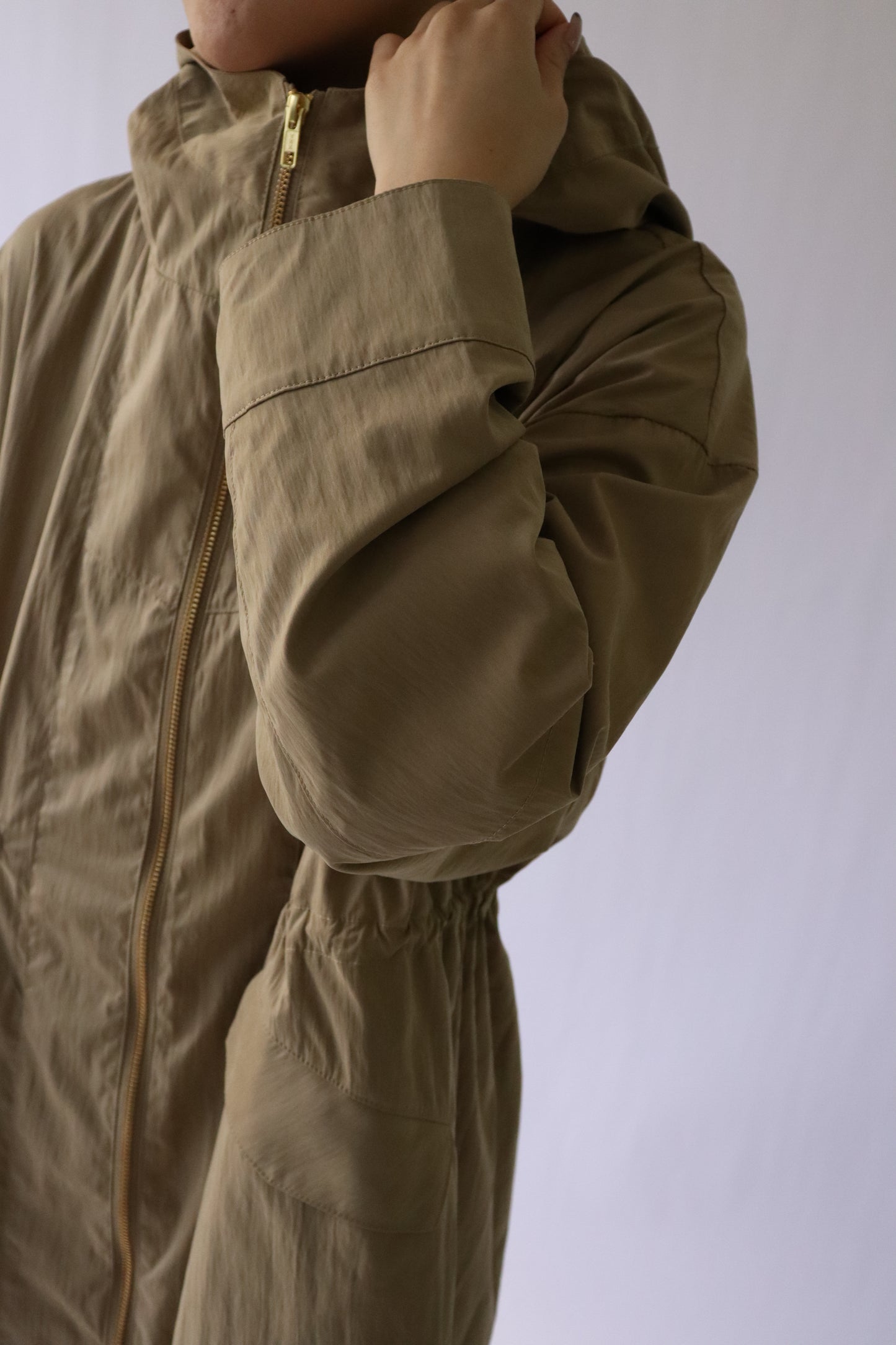 【ACUTA】フィブリルタッチフーディロングコート